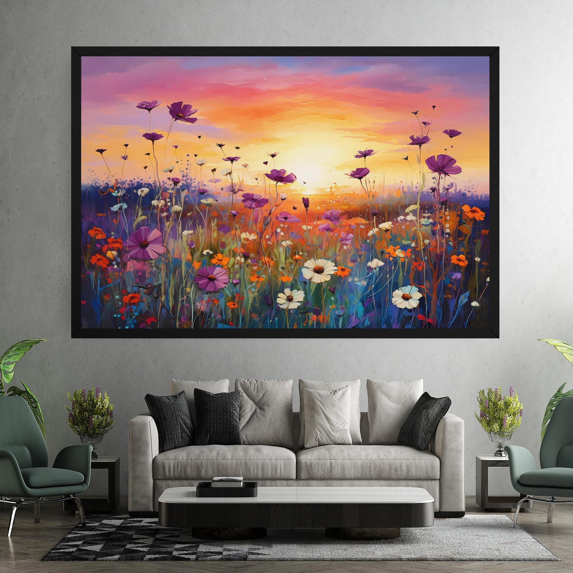 Vászonkép Dreamy Field Flowers mockup 7