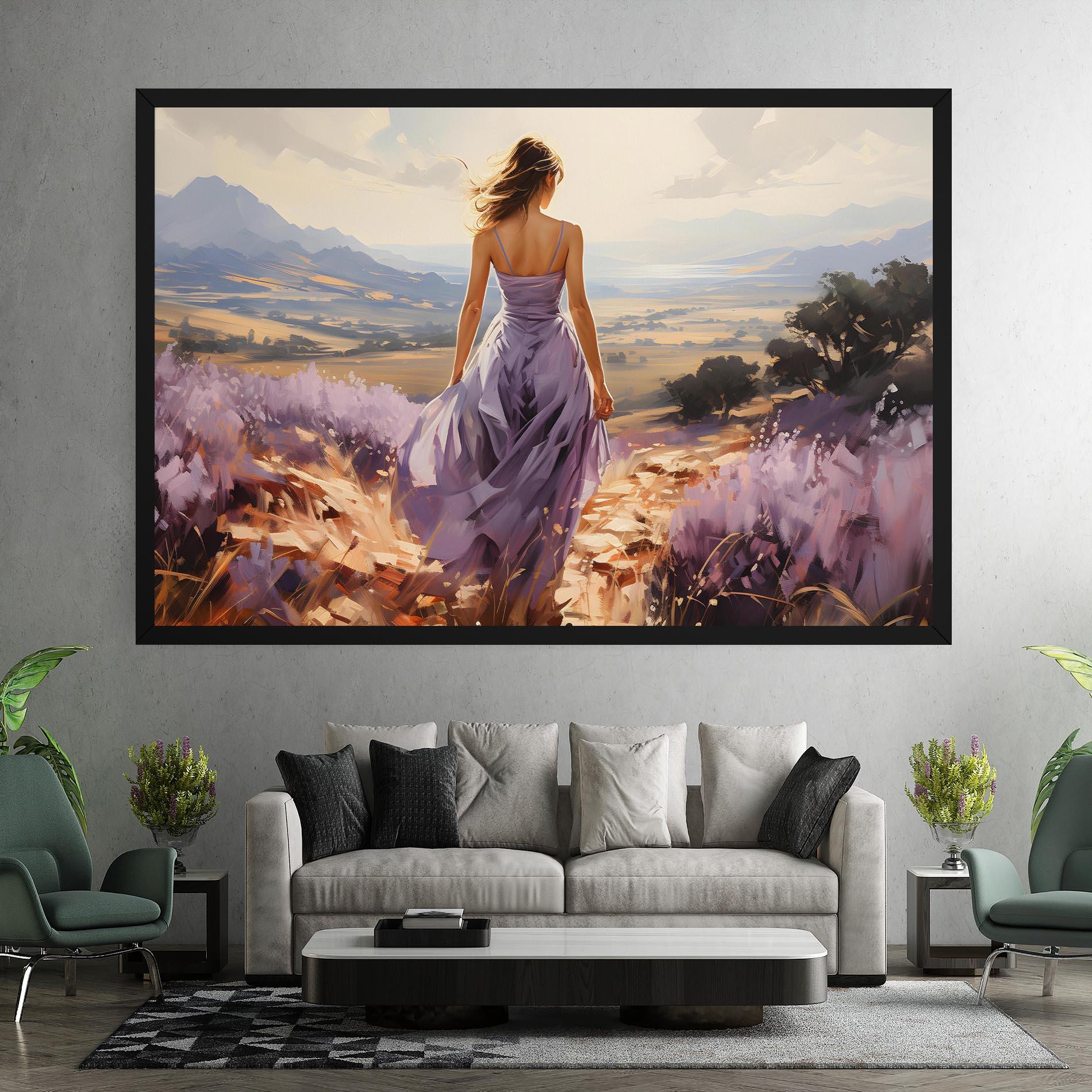 Vászonkép Purple Dress Woman mockup 7