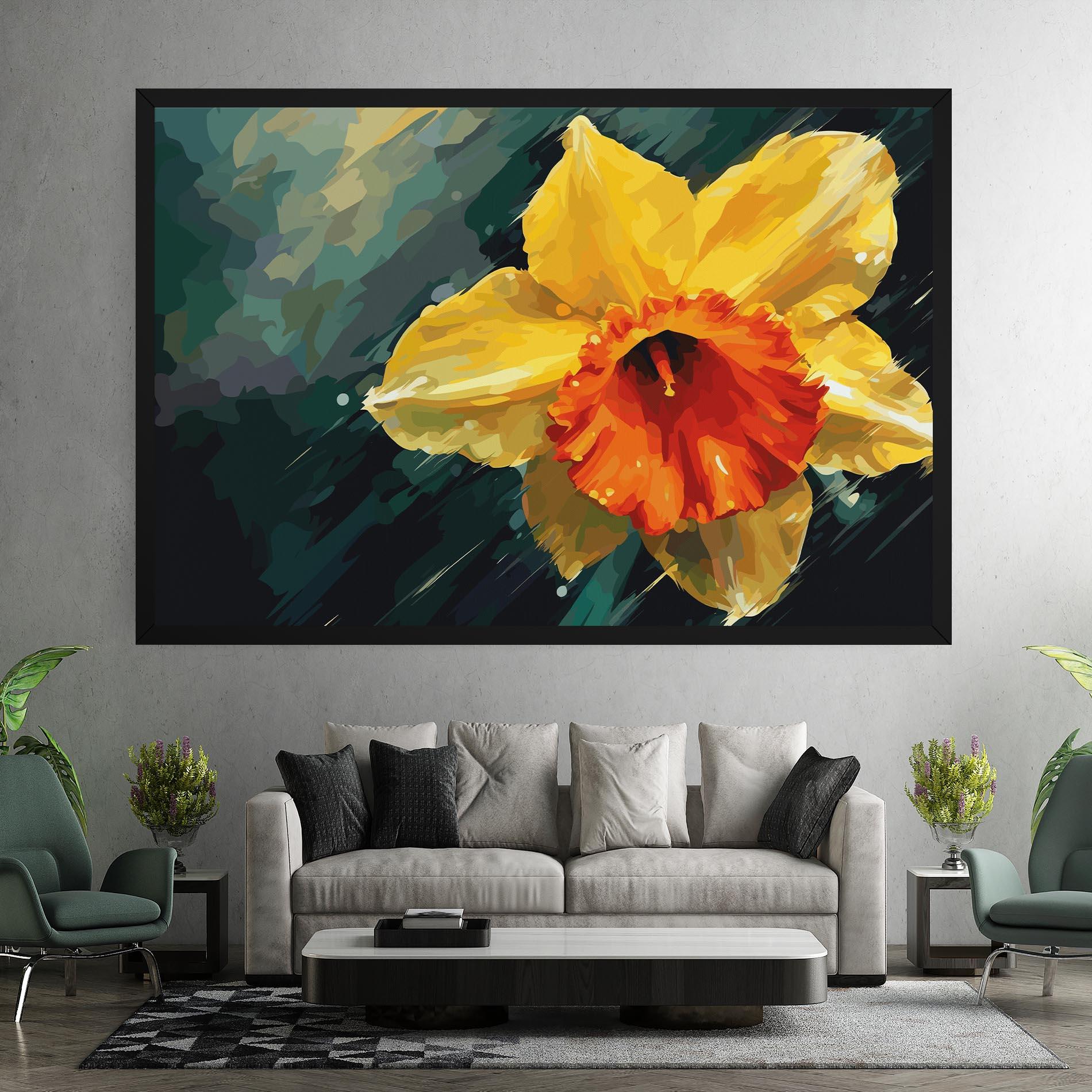 Vászonkép Yellow Flower Art mockup 7