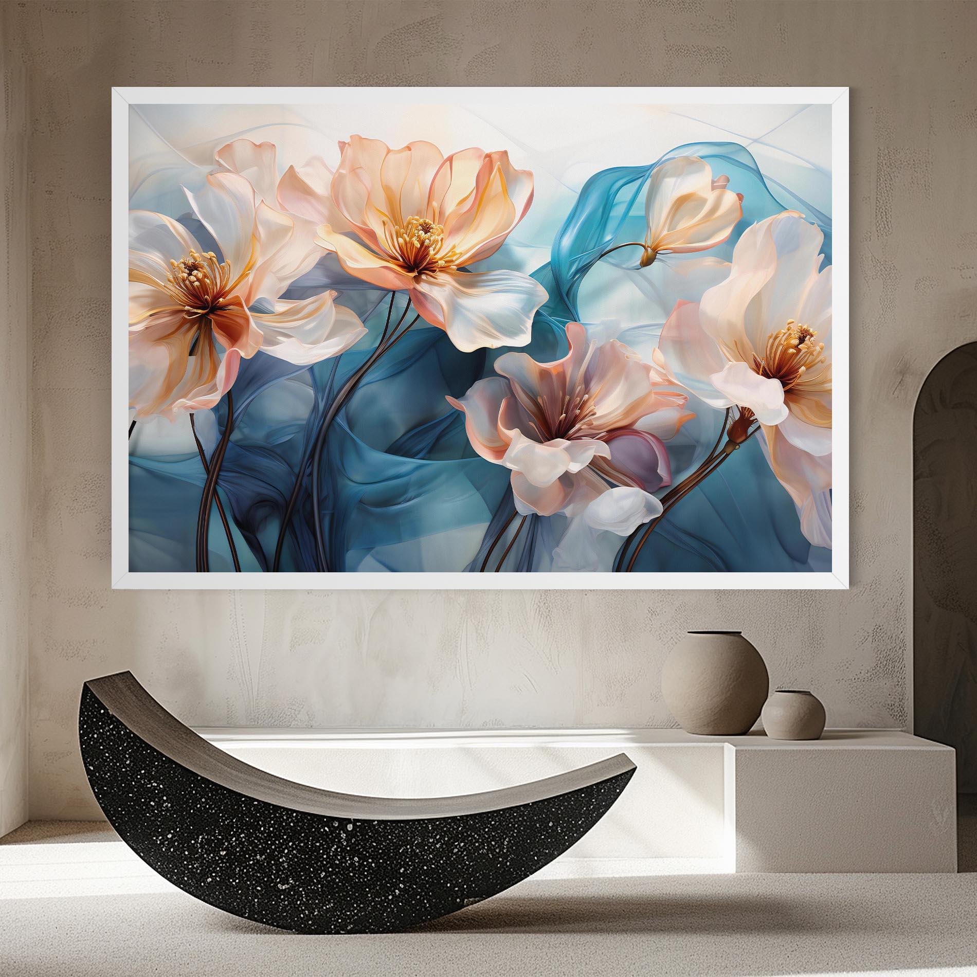 Vászonkép Pink Flowers Floating mockup 8