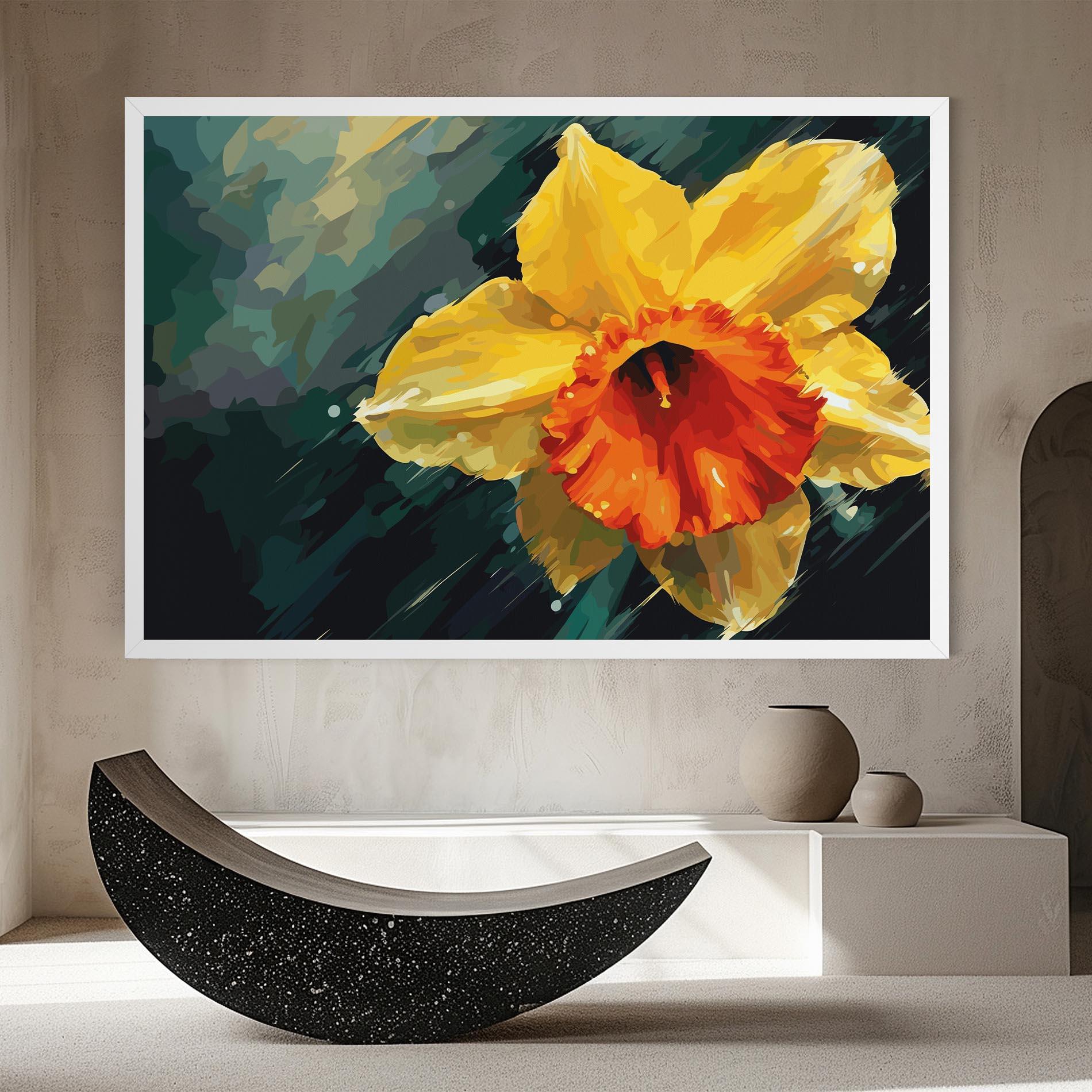 Vászonkép Yellow Flower Art mockup 8