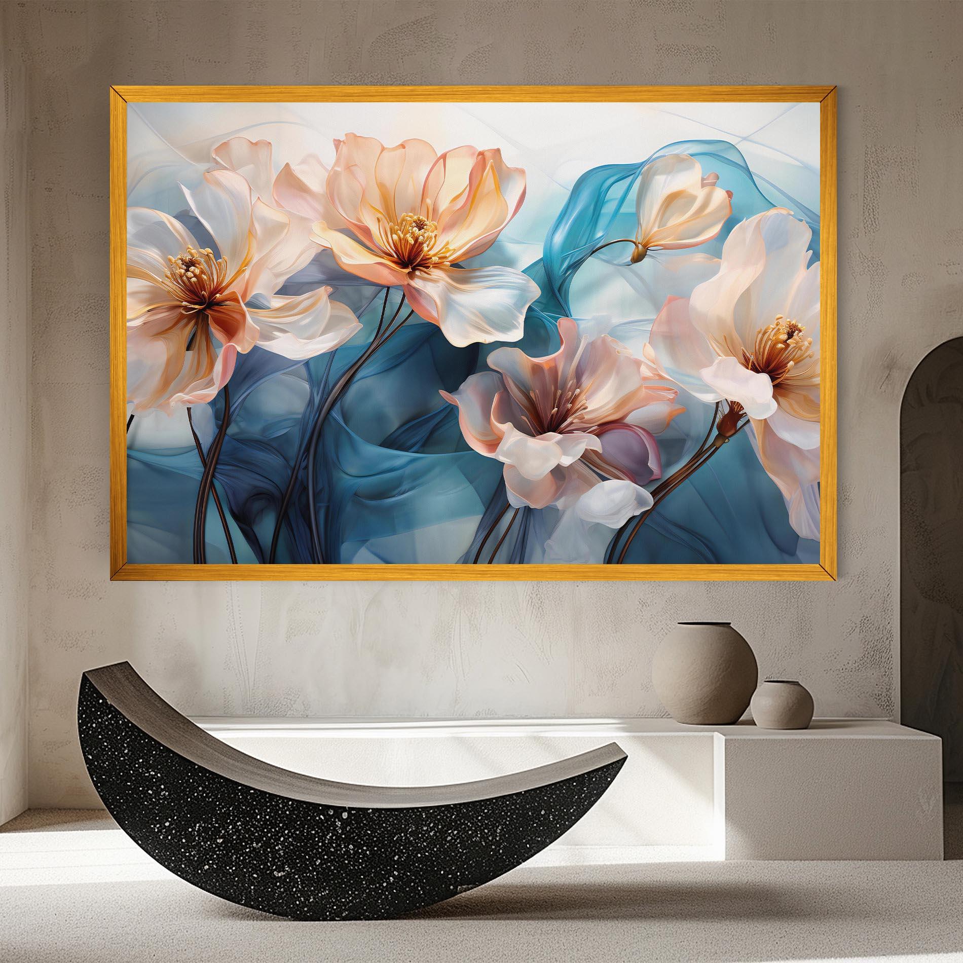 Vászonkép Pink Flowers Floating mockup 8