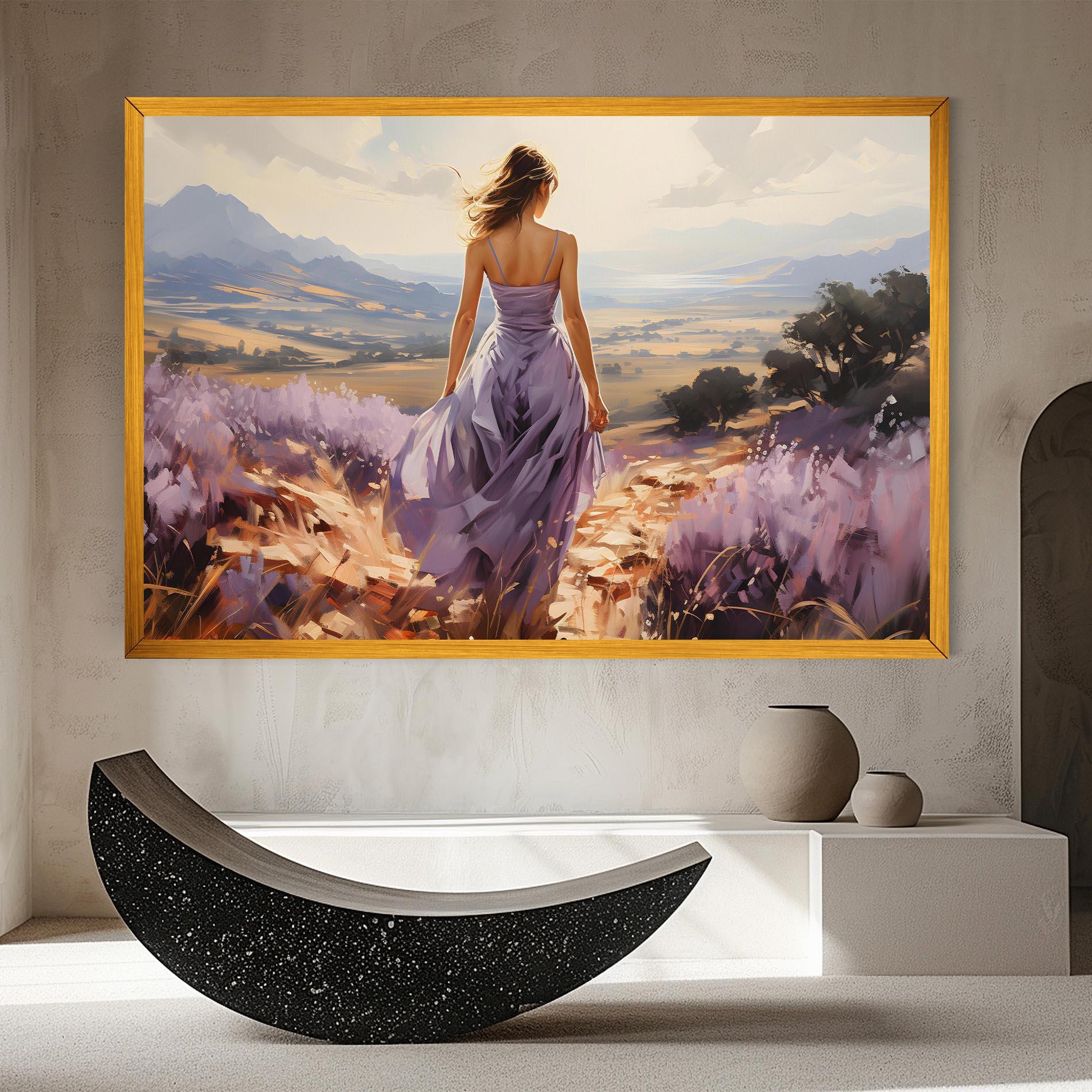 Vászonkép Purple Dress Woman mockup 8