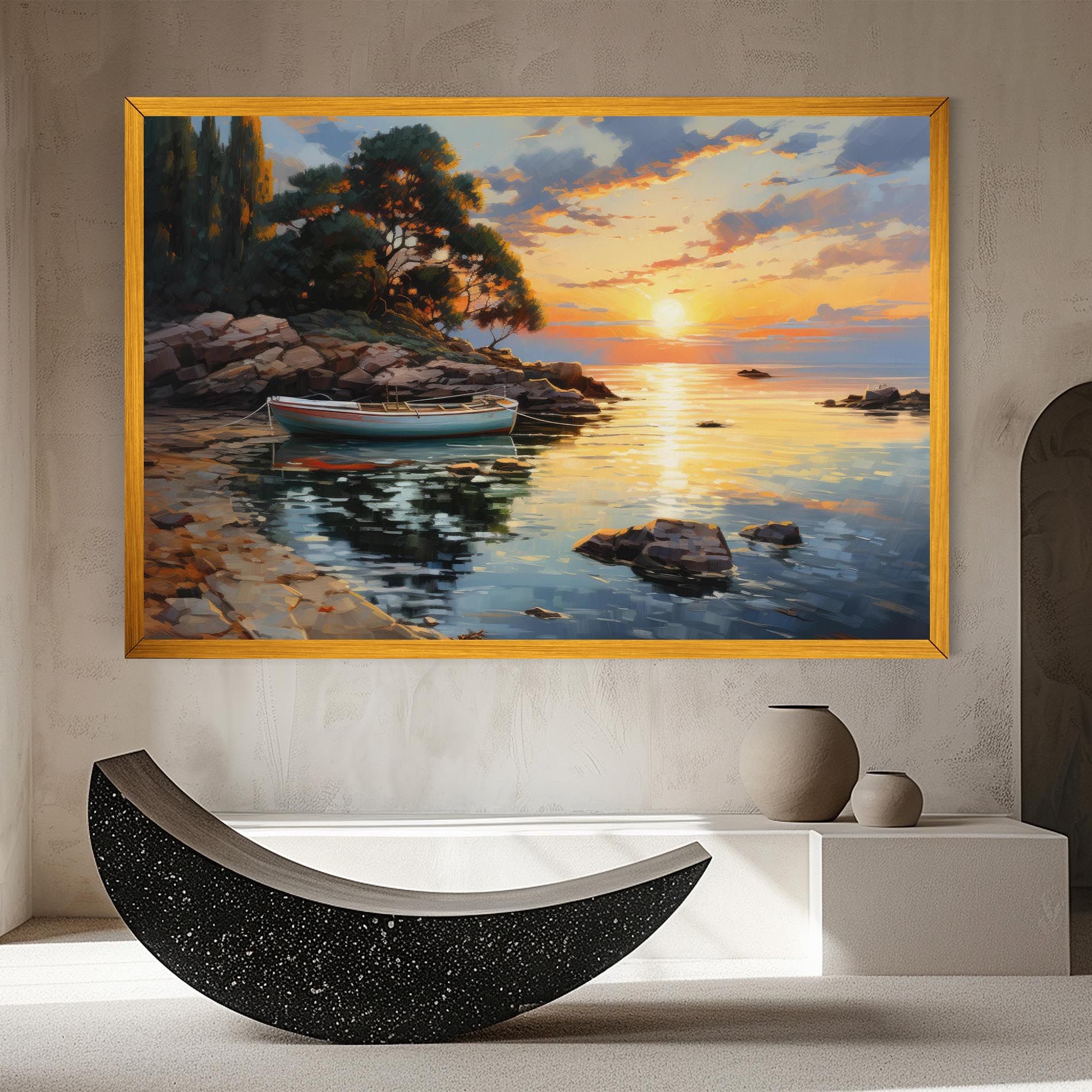 Sunset Sea Art mockup 8