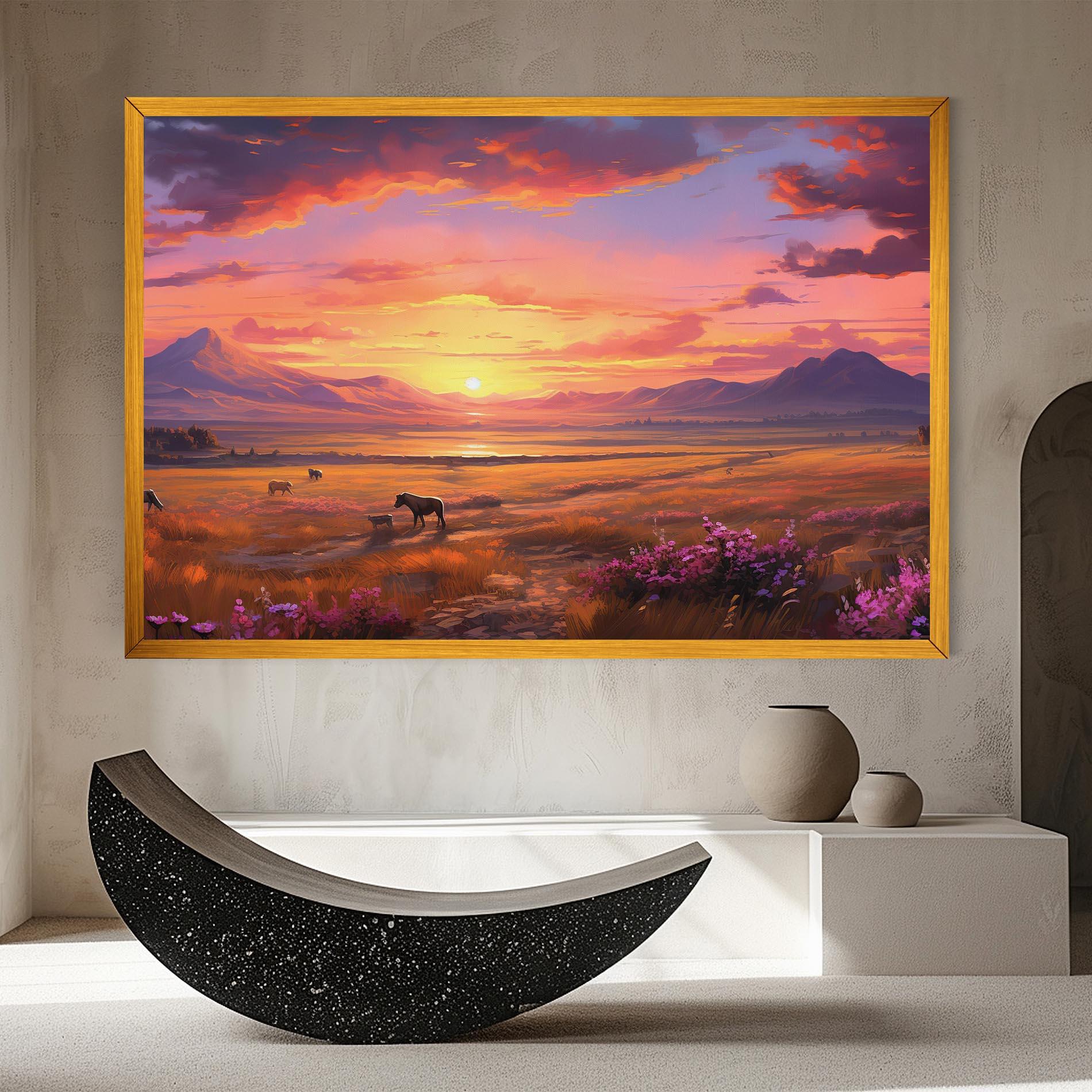 Vászonkép Wild Horses Art mockup 8