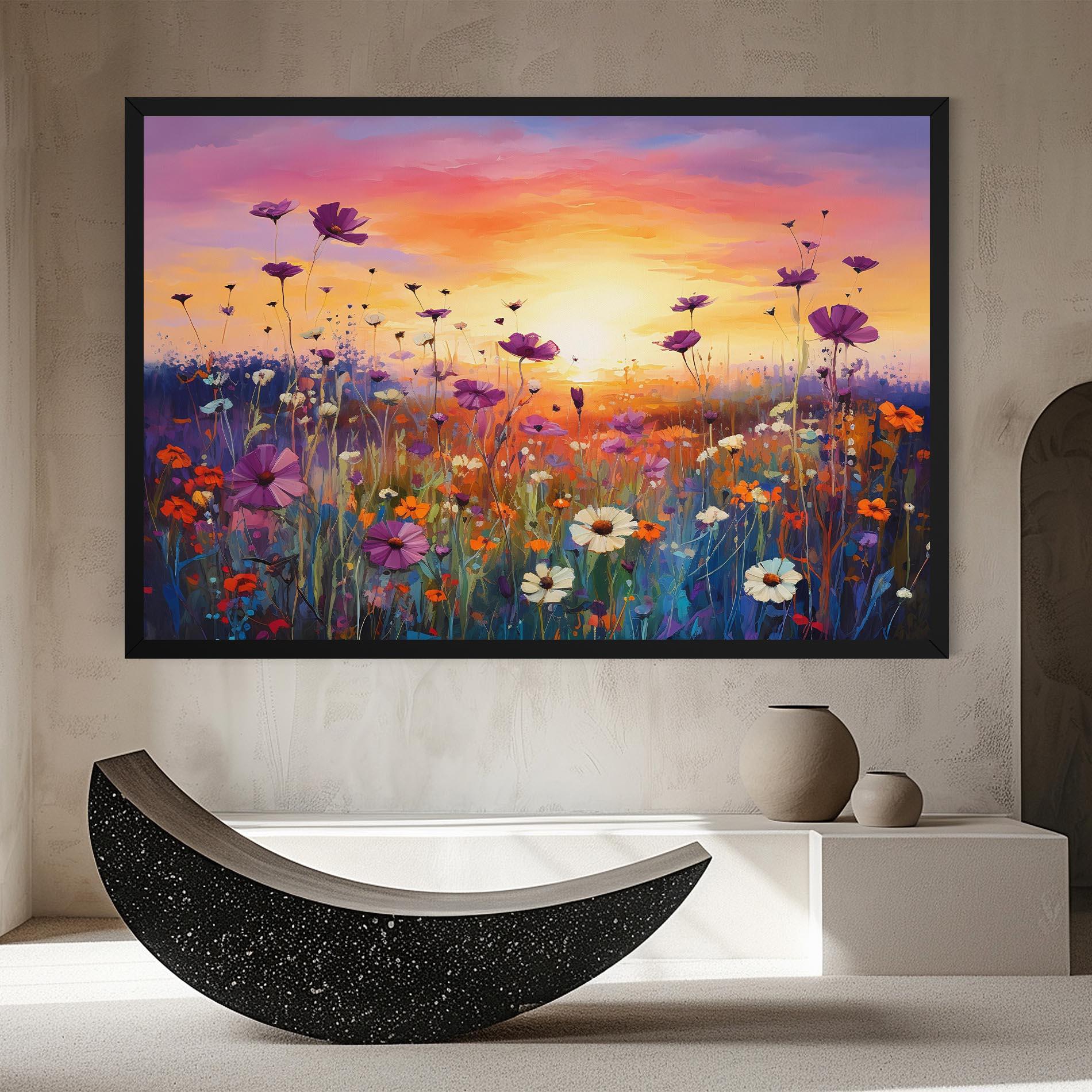 Vászonkép Dreamy Field Flowers mockup 8