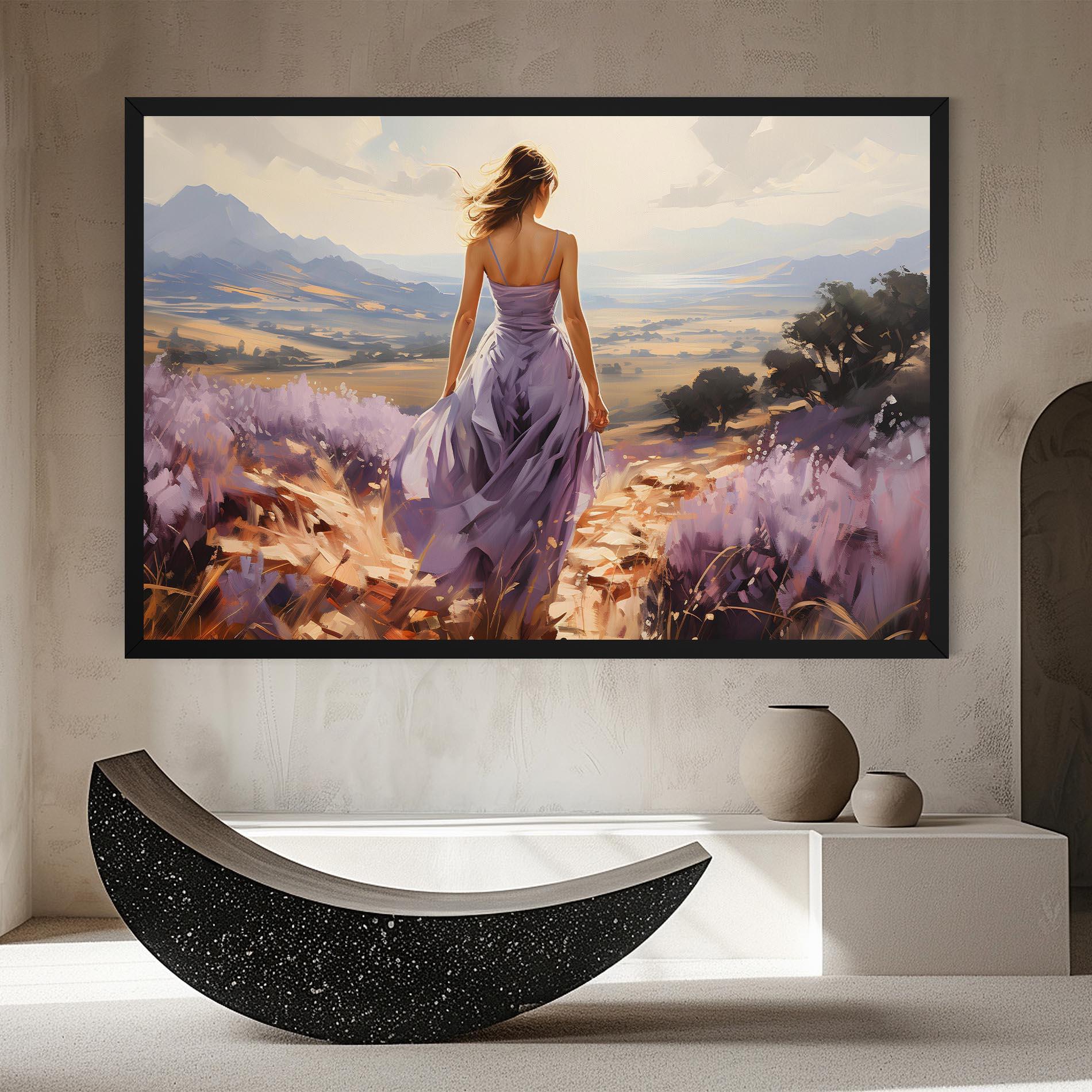 Vászonkép Purple Dress Woman mockup 8