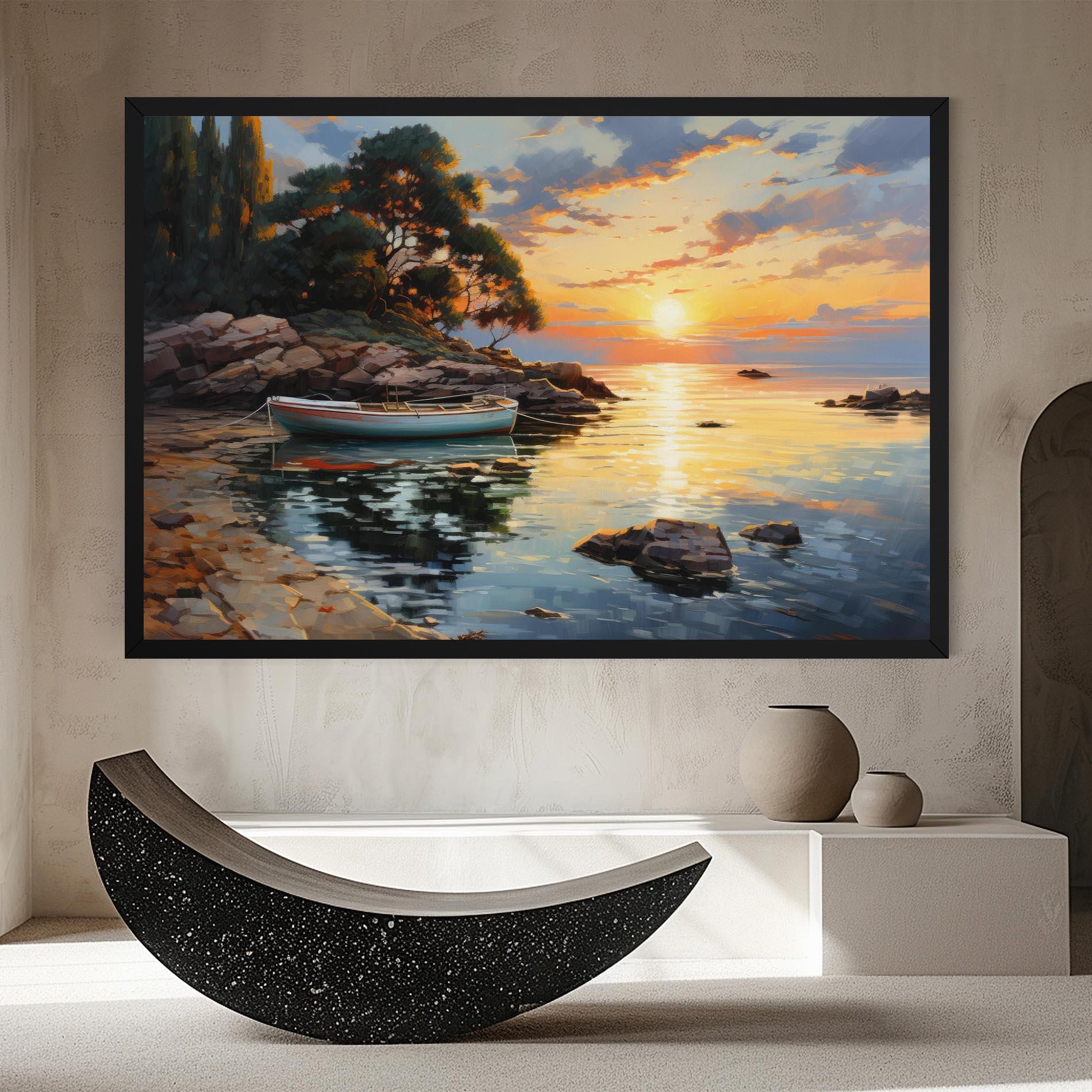 Vászonkép Sunset Sea Art mockup 8