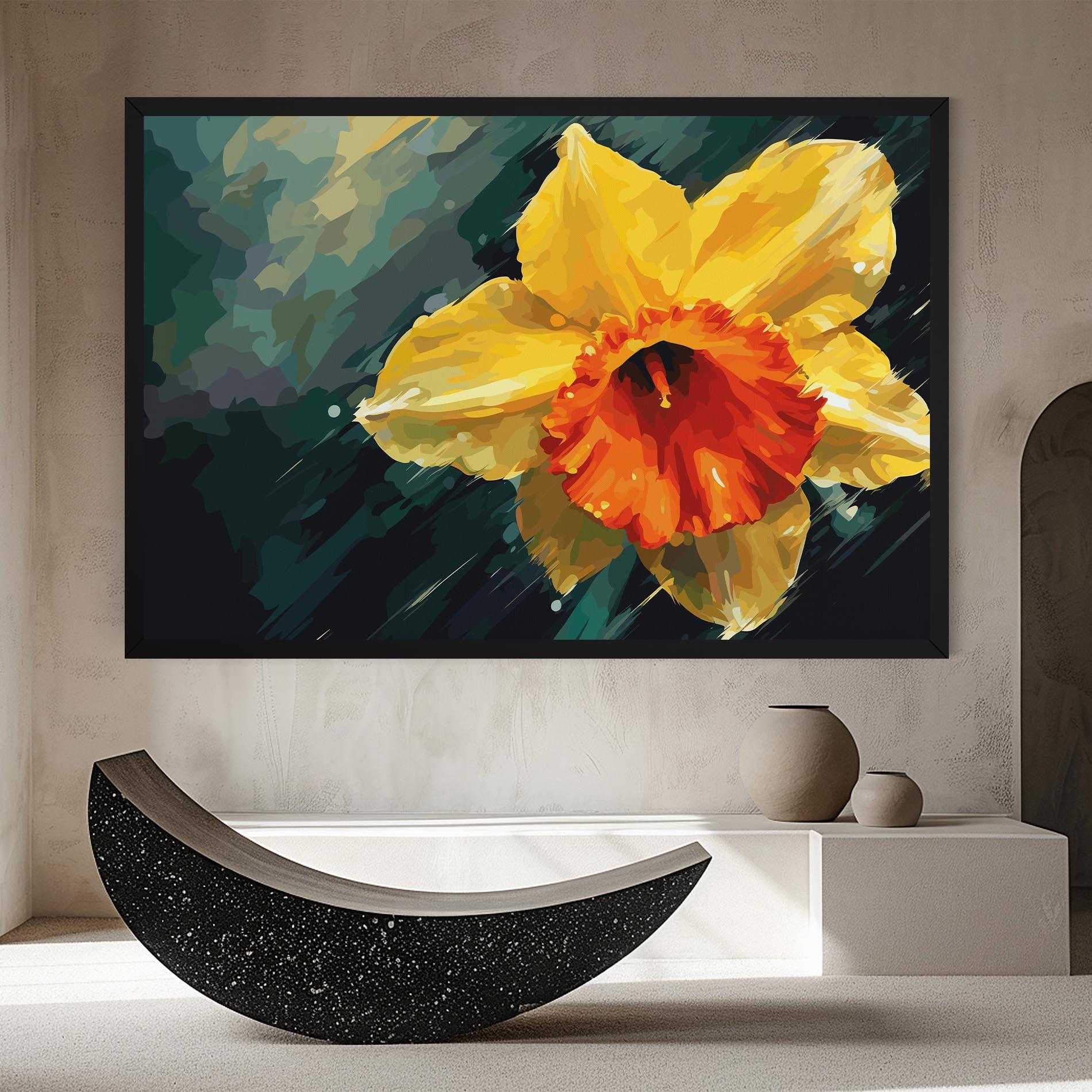 Vászonkép Yellow Flower Art mockup 8