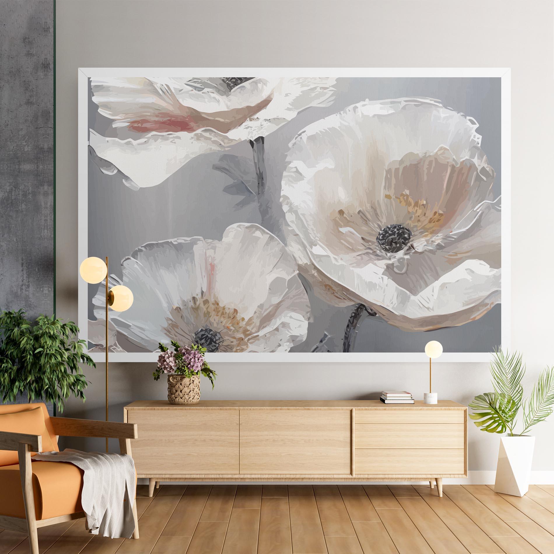 Vászonkép Cream Mix Flower mockup 9