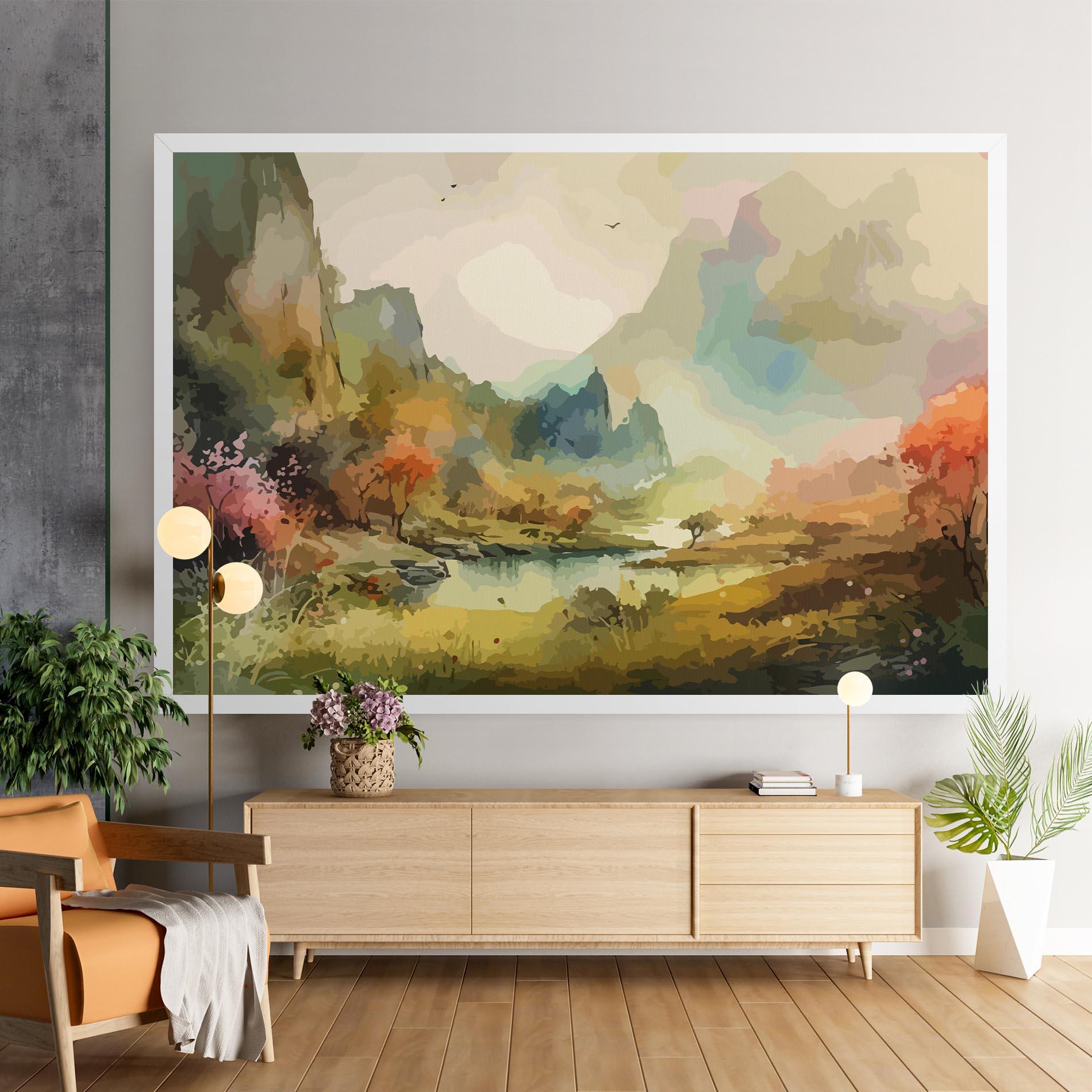 Vászonkép Nature Painting mockup 9