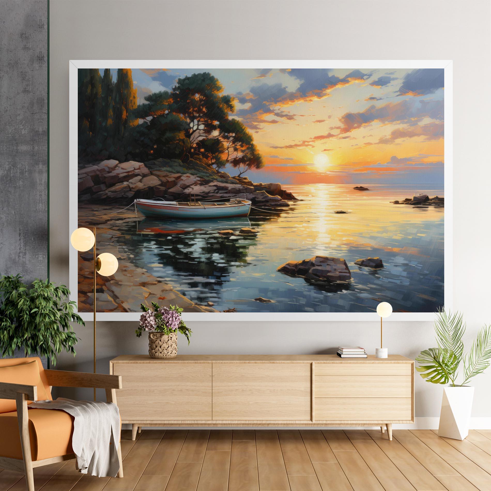 Vászonkép Sunset Sea Art mockup 9