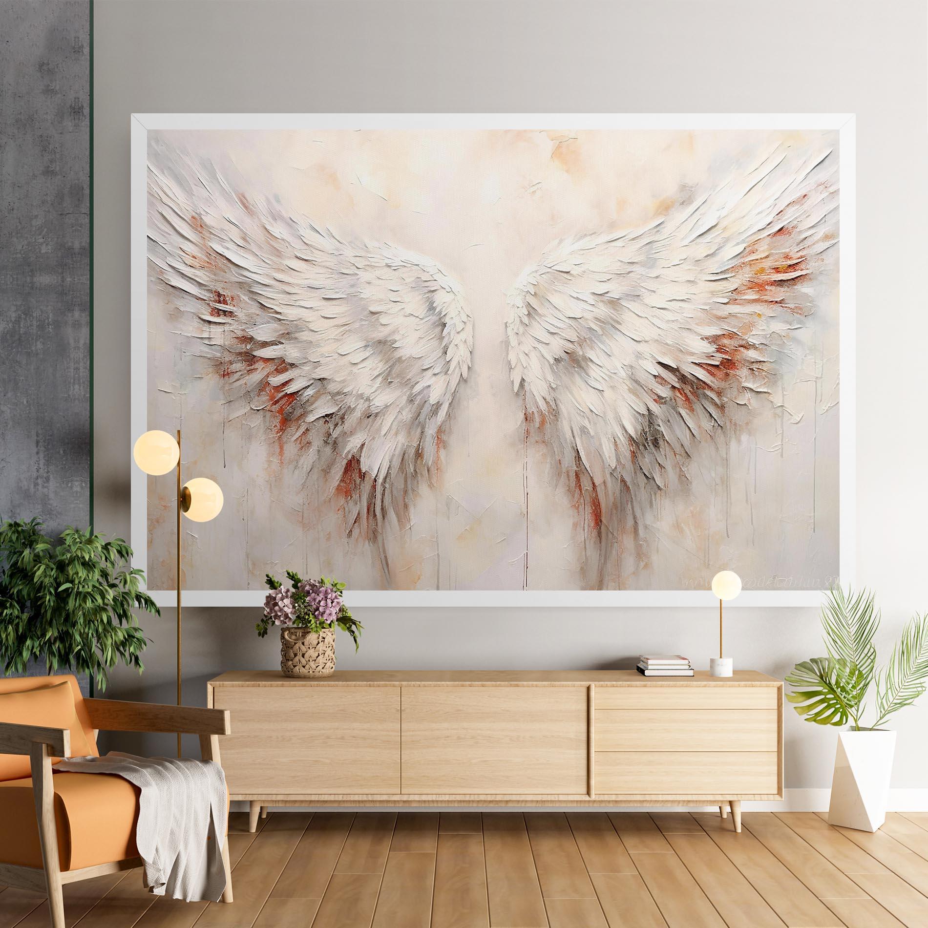 Vászonkép White Bloody Wings mockup 9