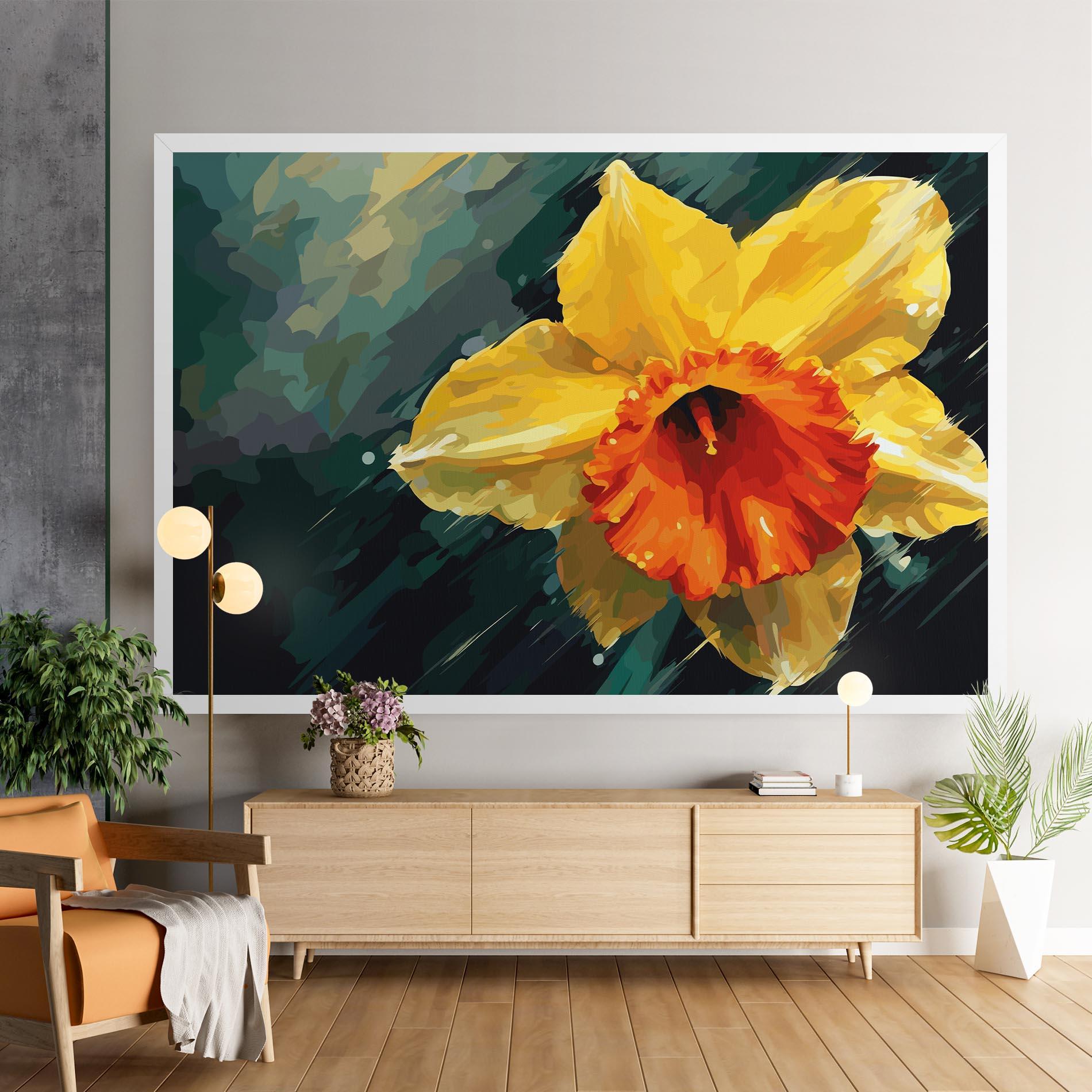 Vászonkép Yellow Flower Art mockup 9