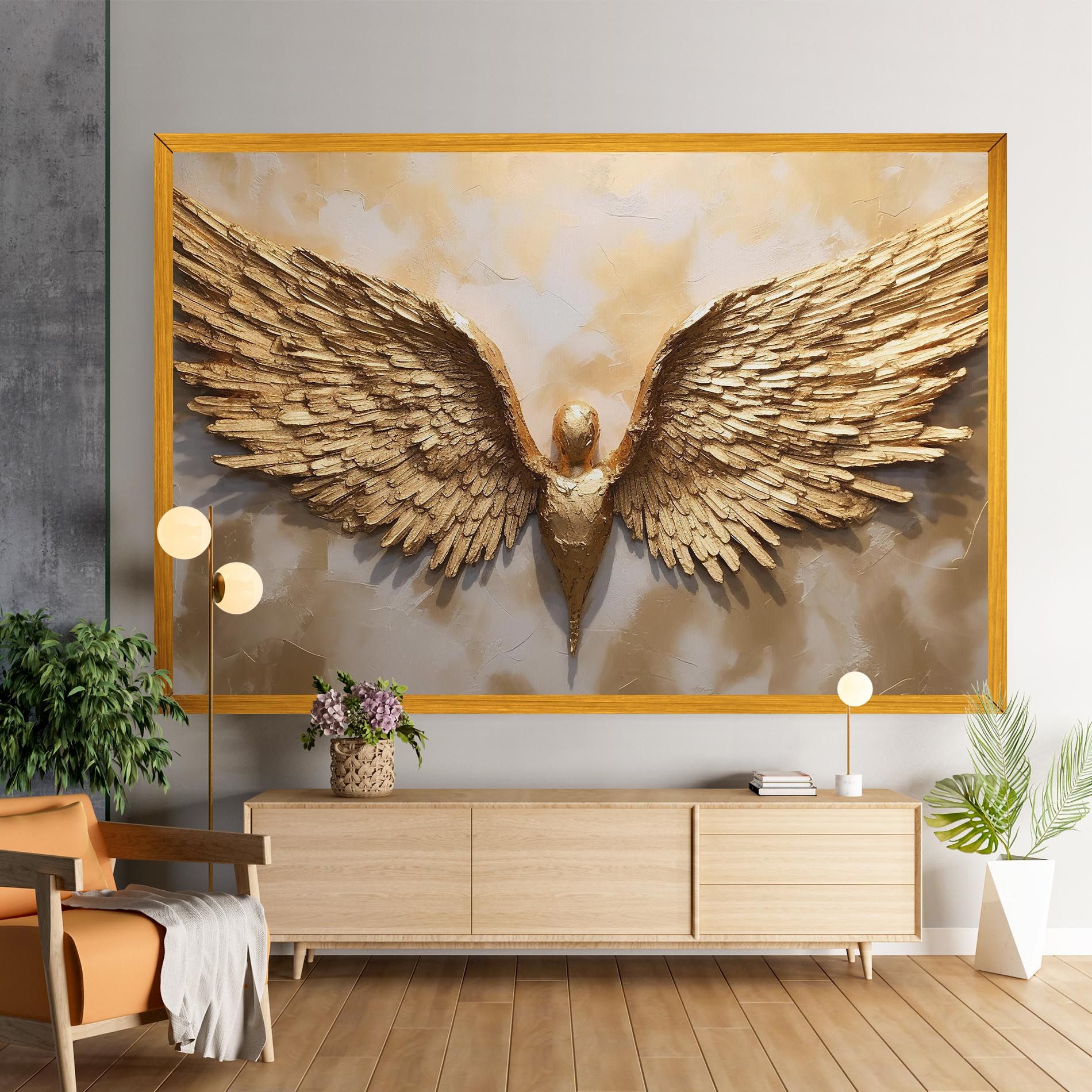 Beautiful Gold Wings mockup 9