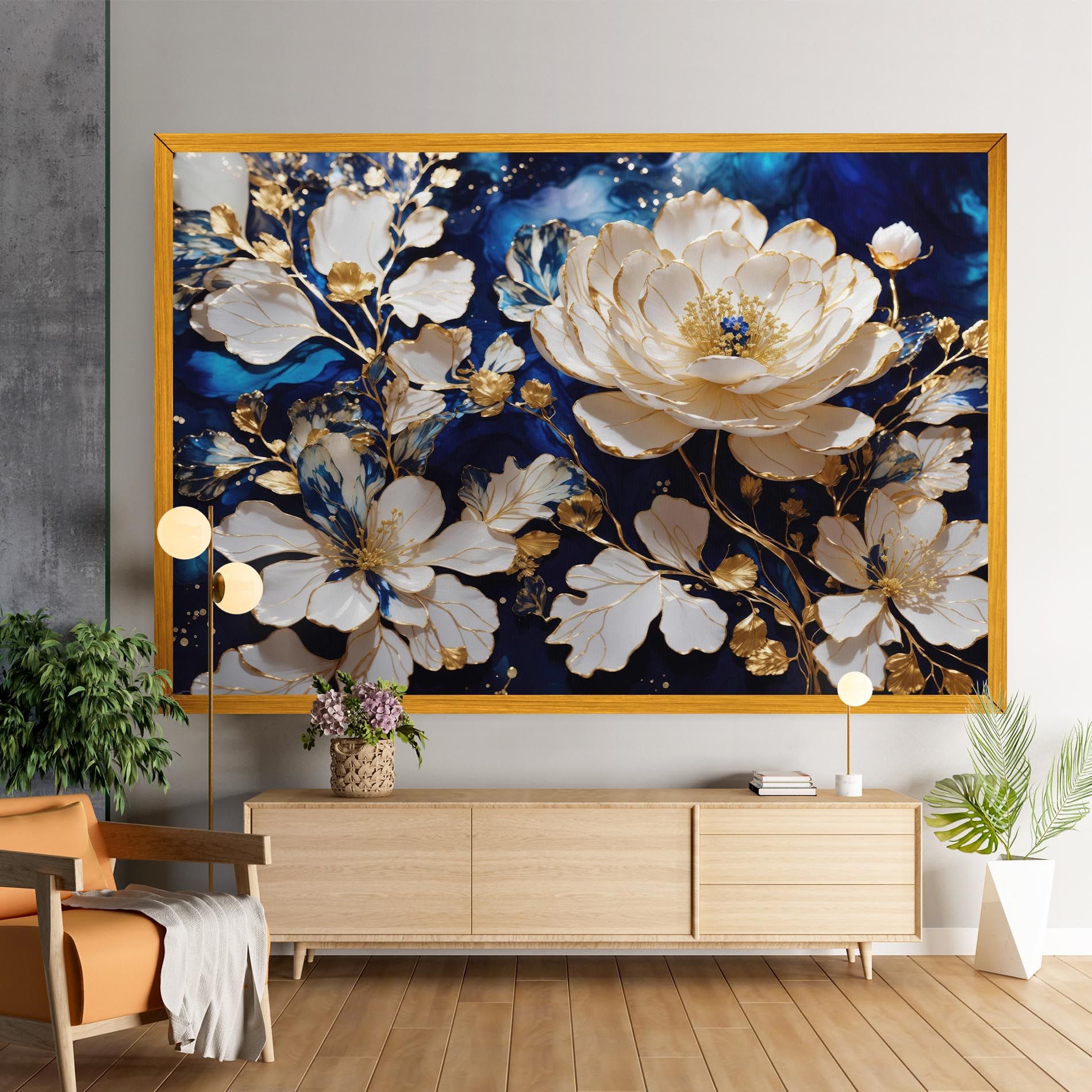 Beautiful Golden White Rose mockup 9