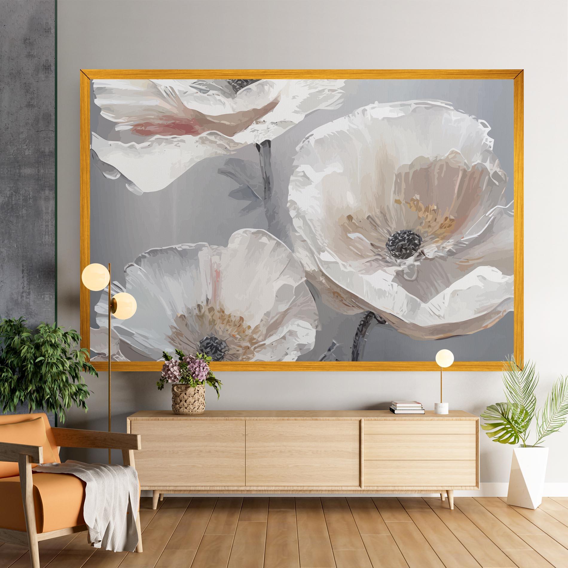 Vászonkép Cream Mix Flower mockup 9