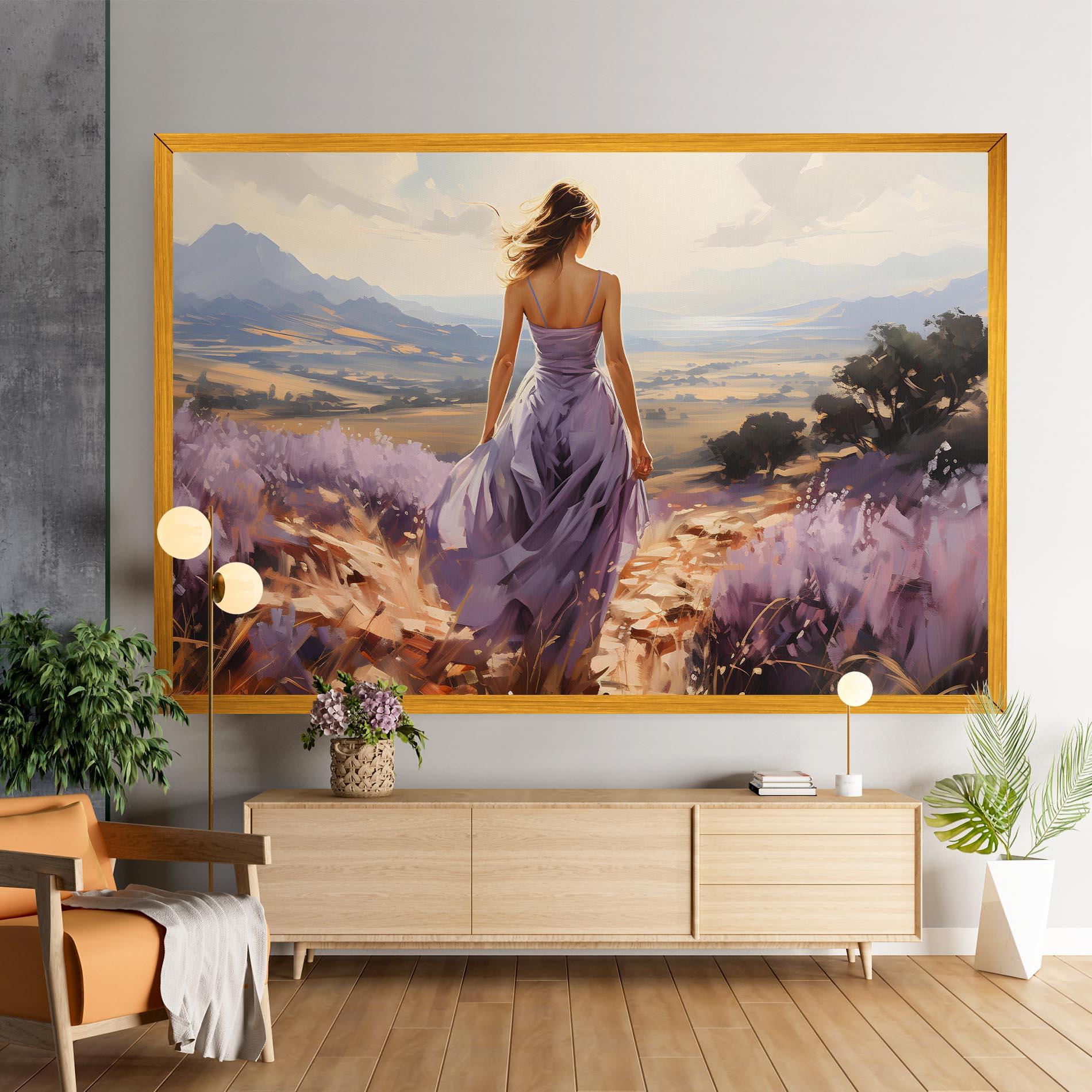 Vászonkép Purple Dress Woman mockup 9