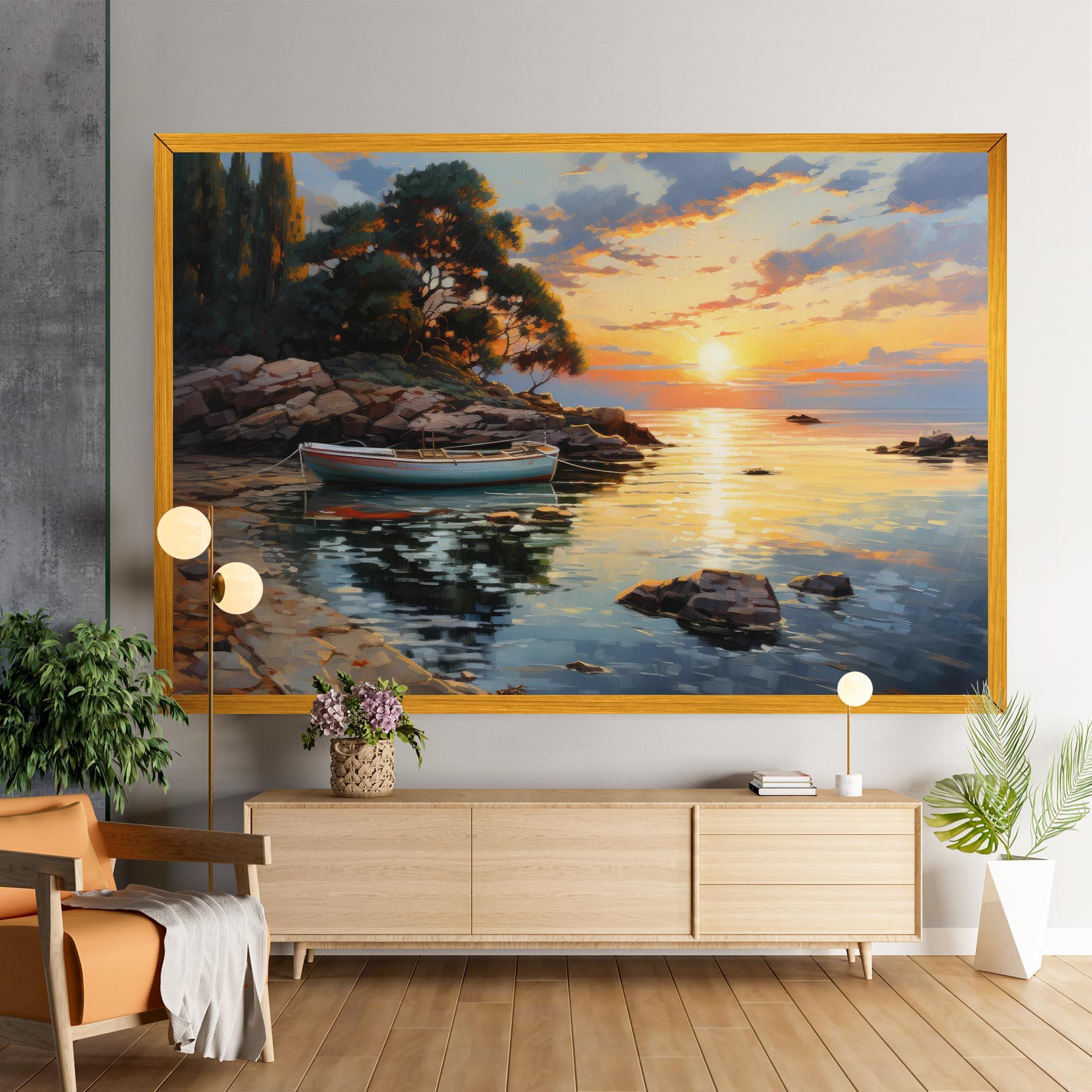 Vászonkép Sunset Sea Art mockup 9