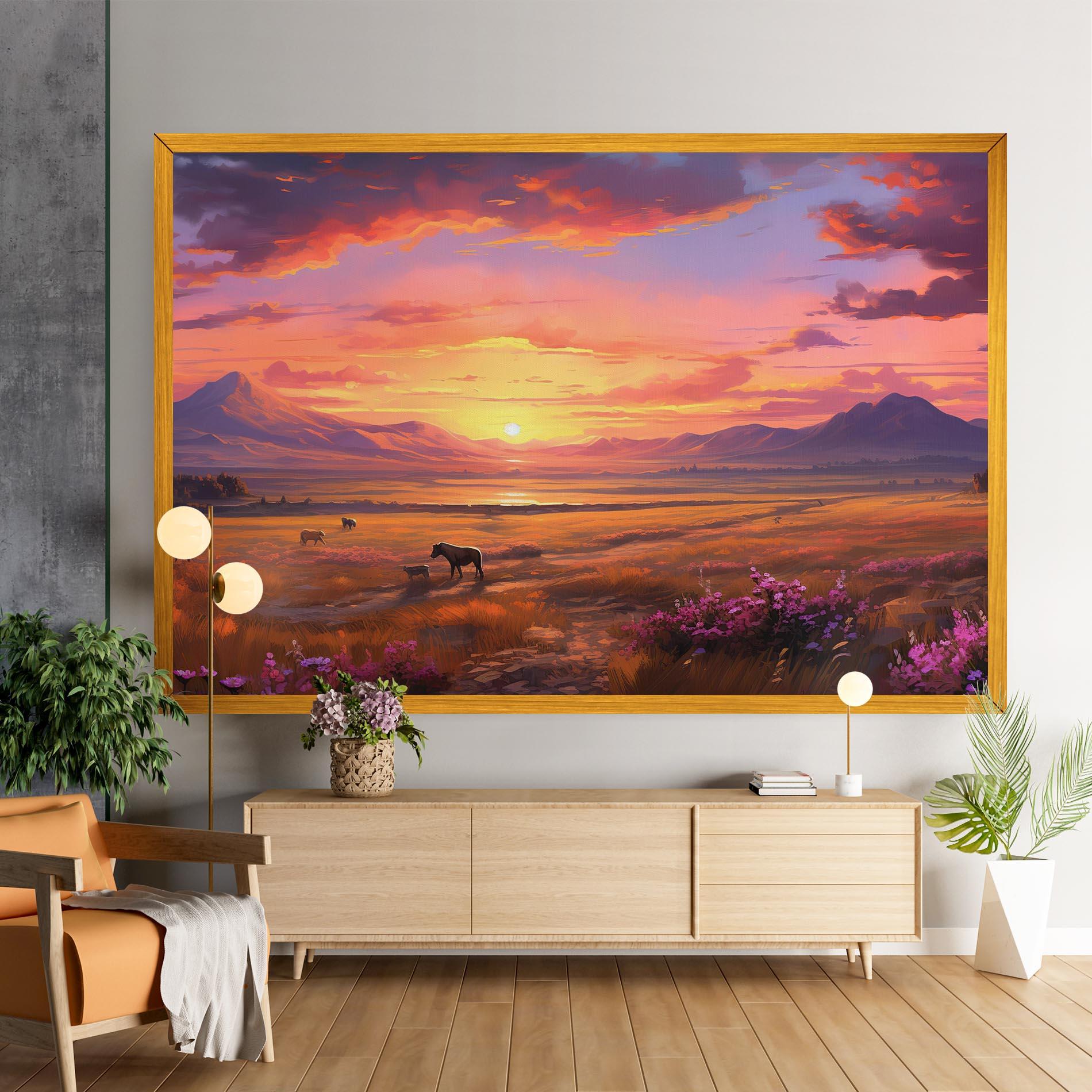 Vászonkép Wild Horses Art mockup 9