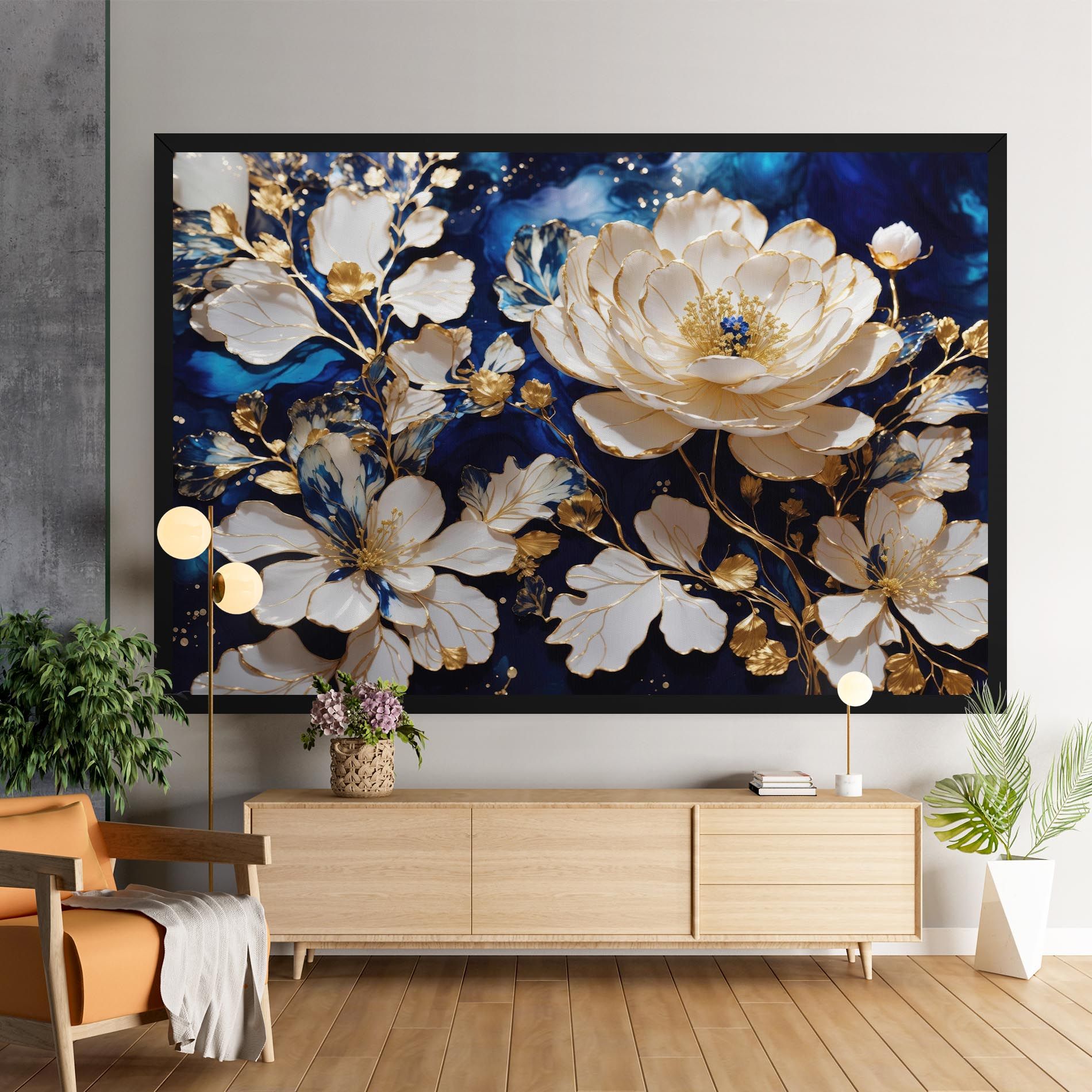 Beautiful Golden White Rose mockup 9