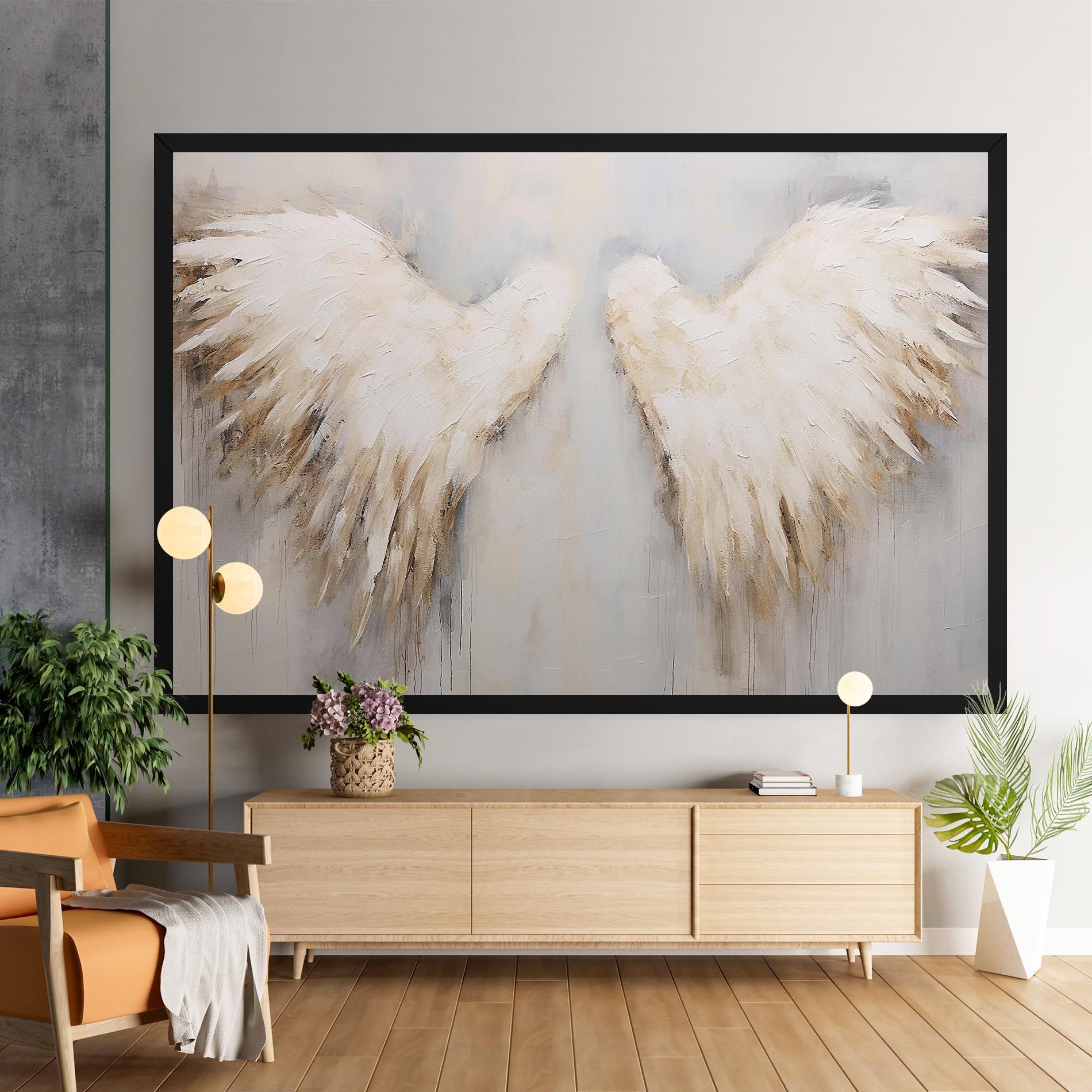 Cream White Wings mockup 9