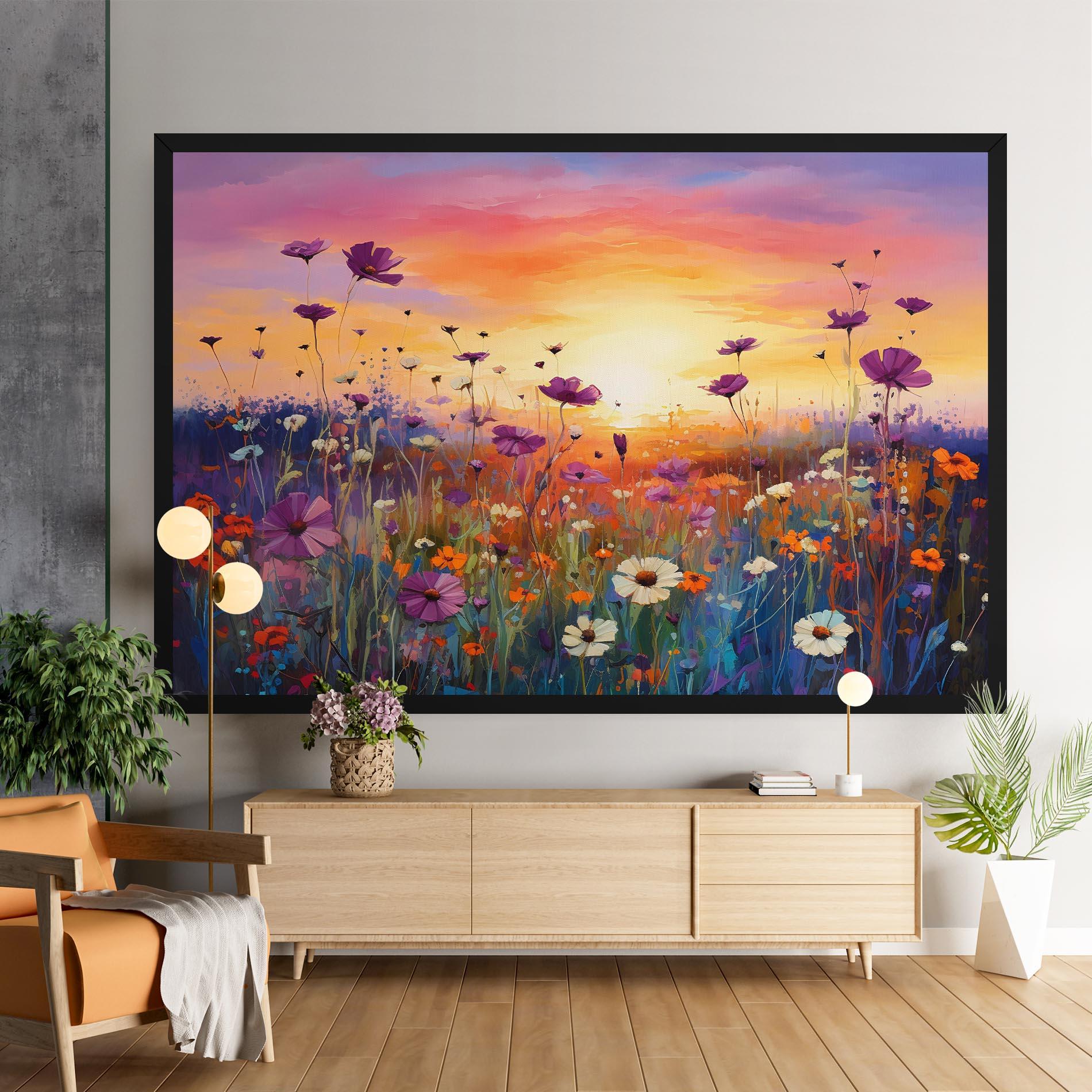 Vászonkép Dreamy Field Flowers mockup 9