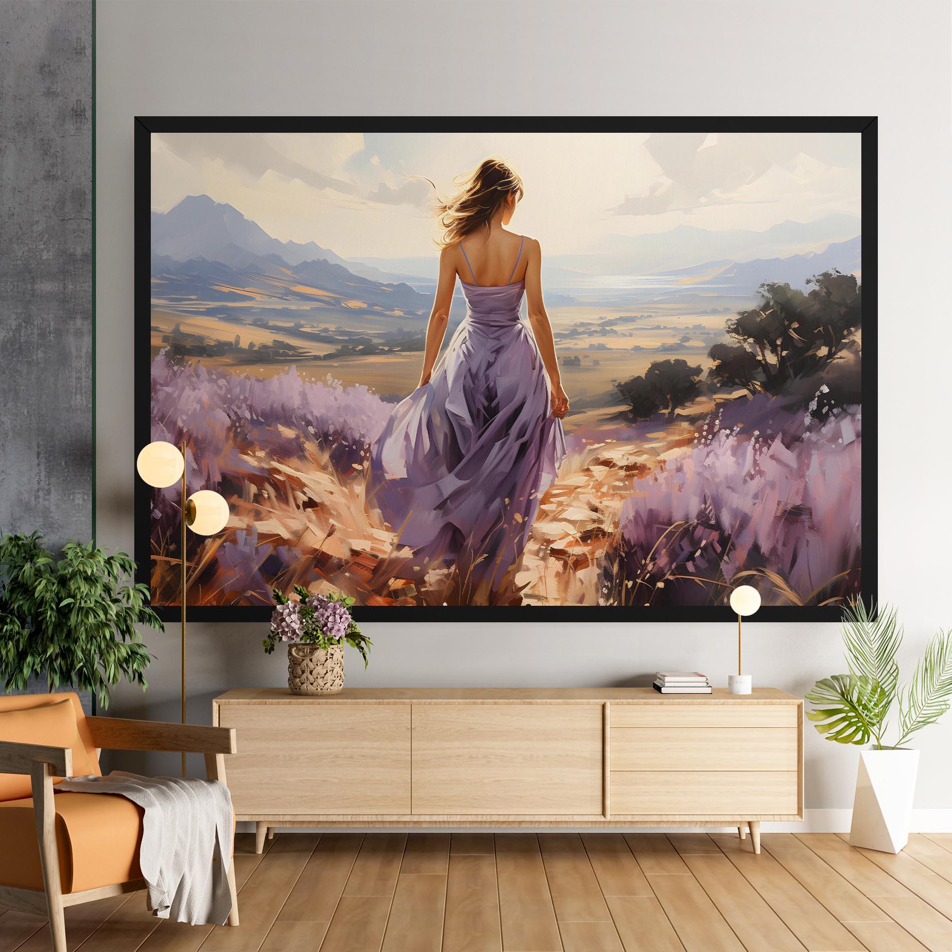 Vászonkép Purple Dress Woman mockup 9