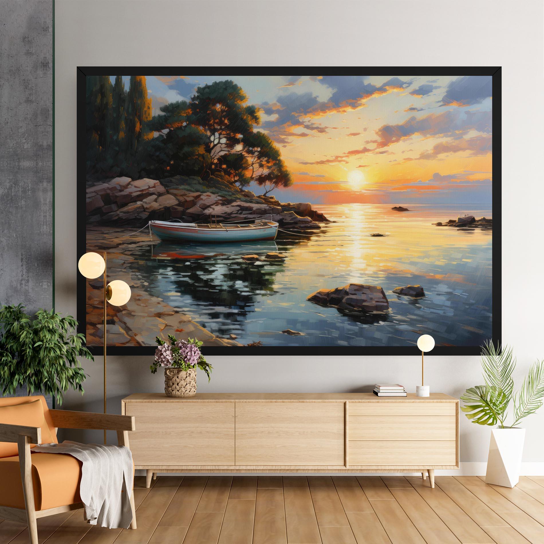 Vászonkép Sunset Sea Art mockup 9
