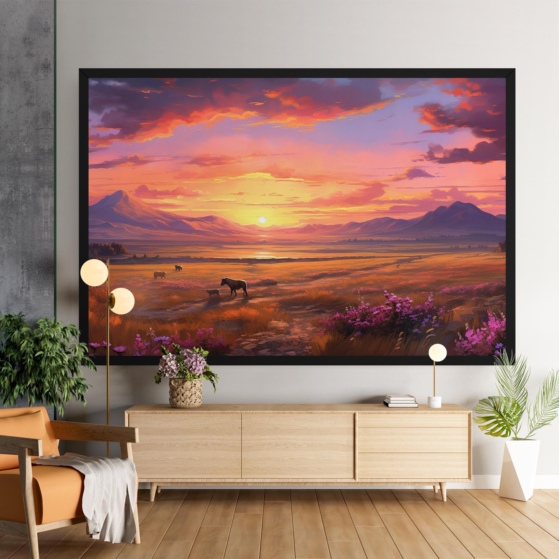 Vászonkép Wild Horses Art mockup 9