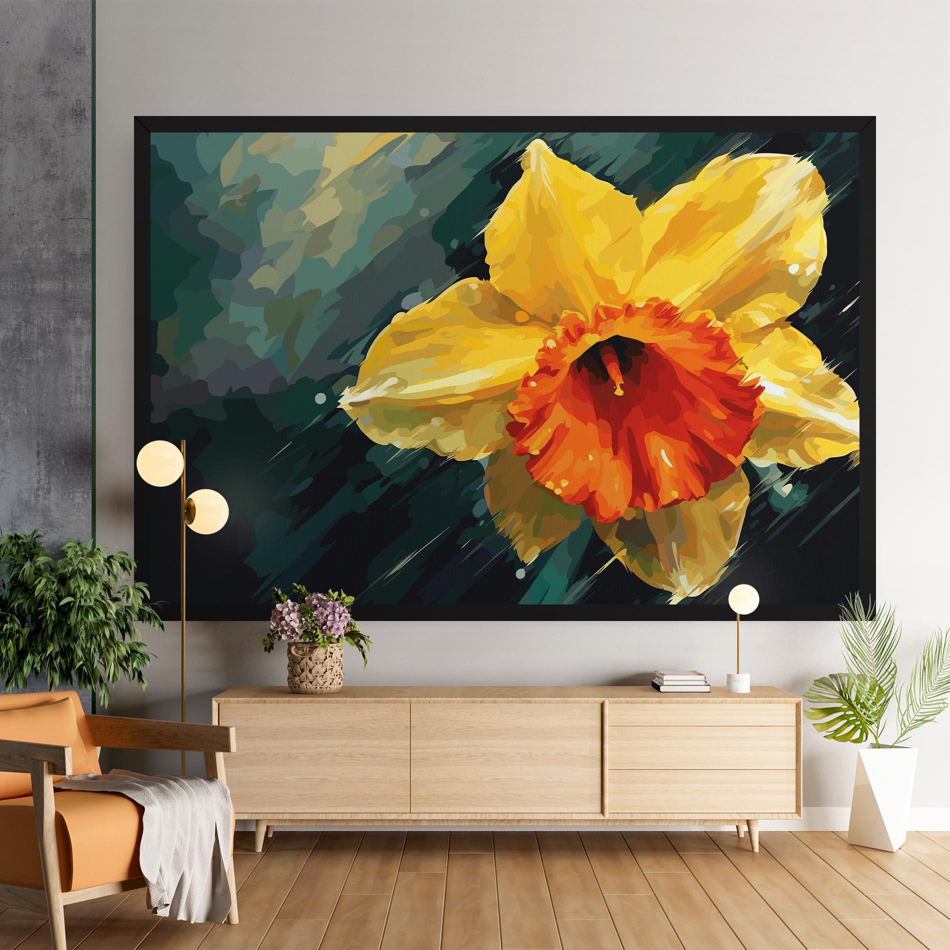 Vászonkép Yellow Flower Art mockup 9