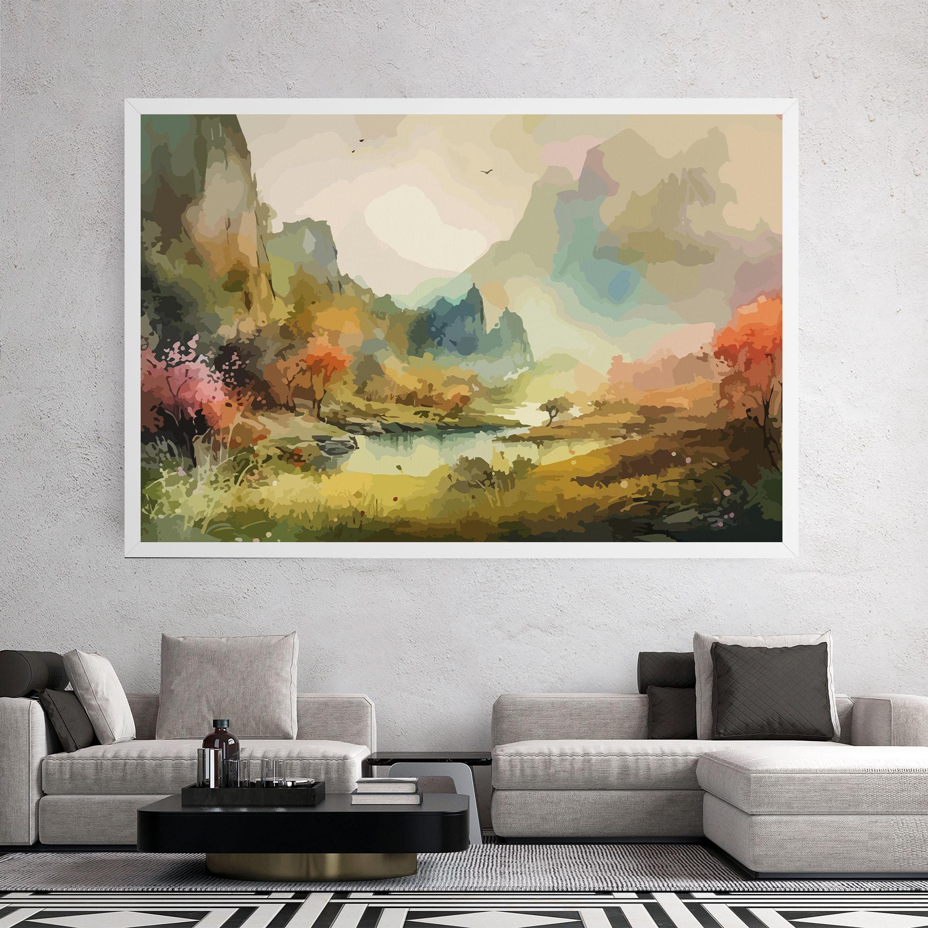 Vászonkép Nature Painting mockup 2
