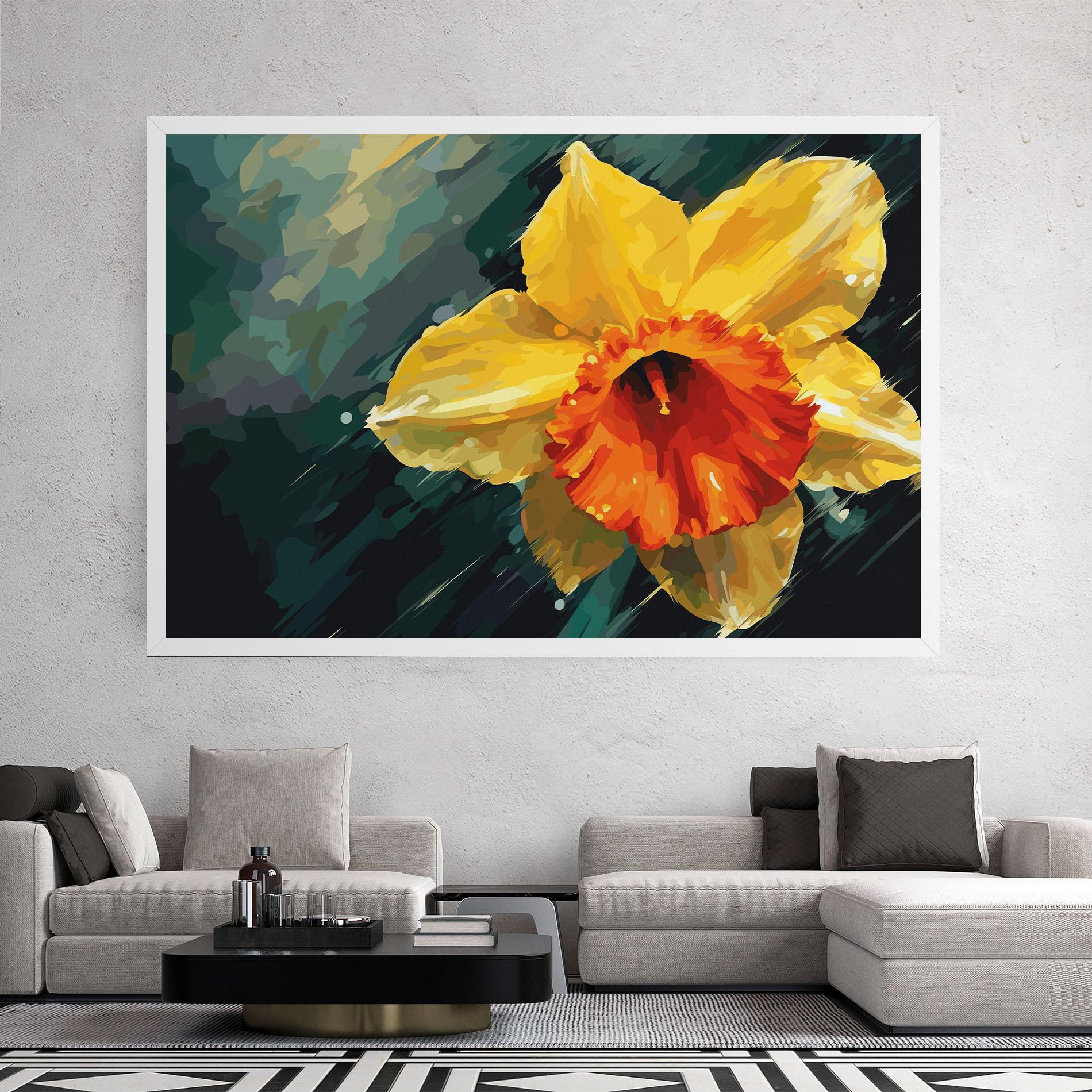 Vászonkép Yellow Flower Art mockup 2