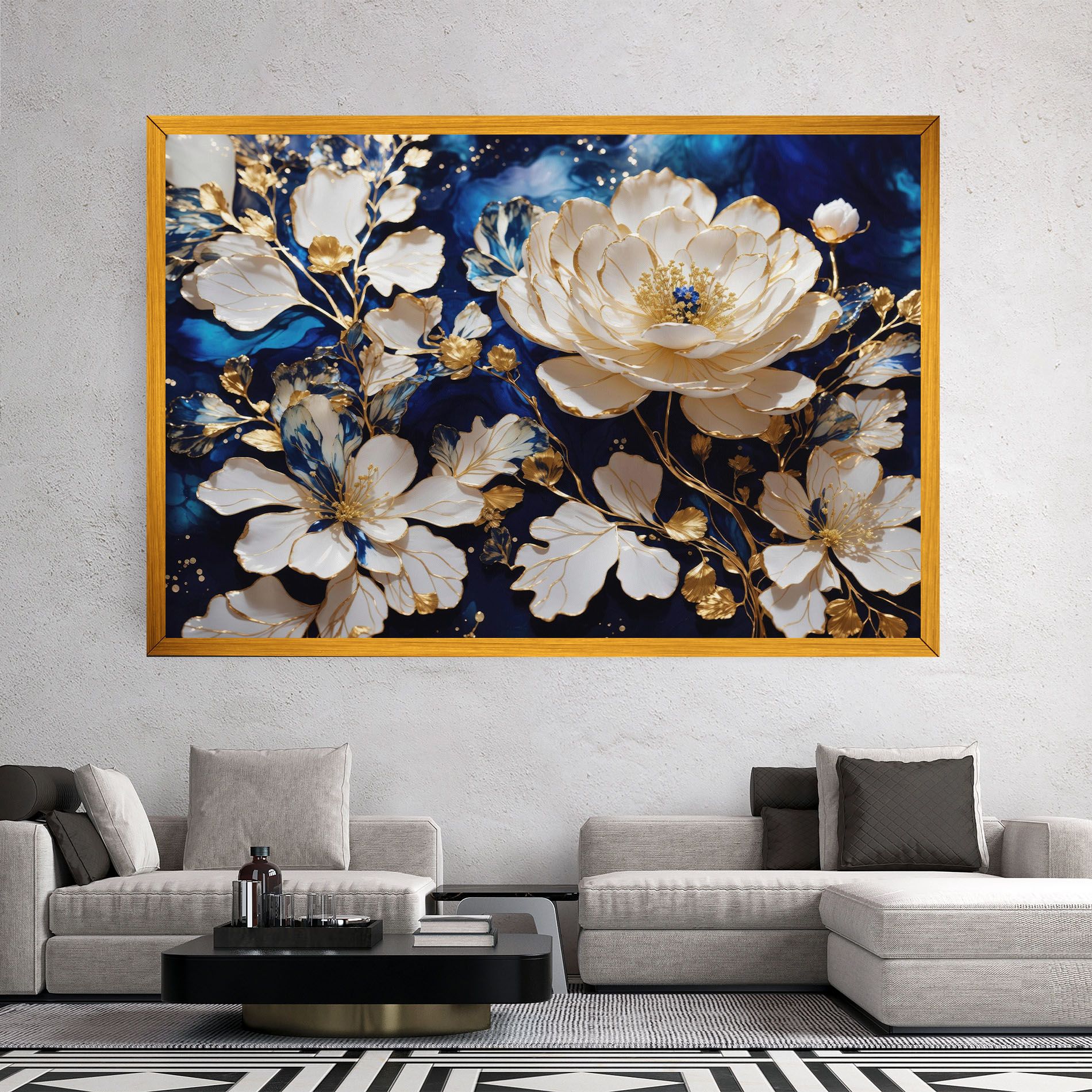 Beautiful Golden White Rose mockup 2