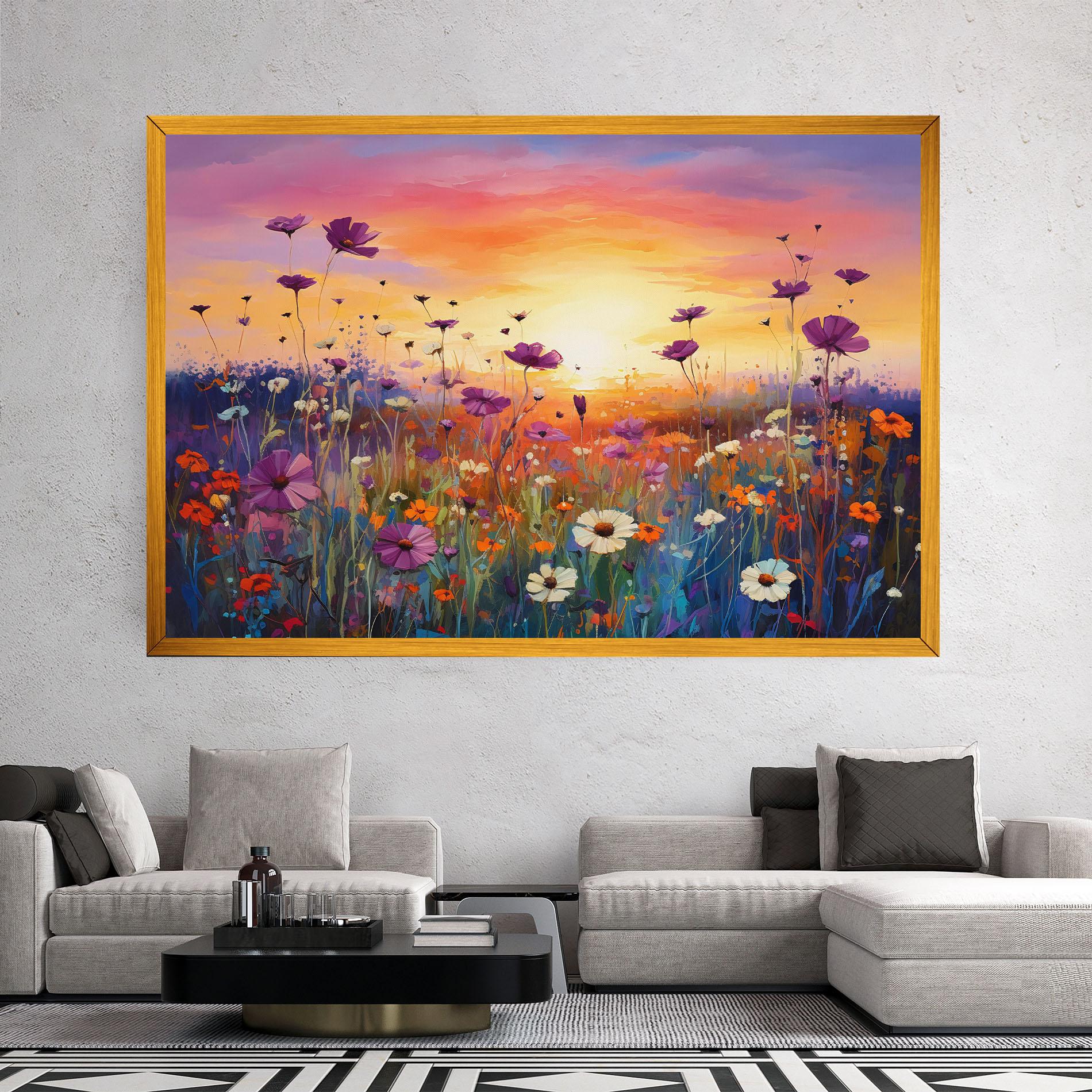 Vászonkép Dreamy Field Flowers mockup 2