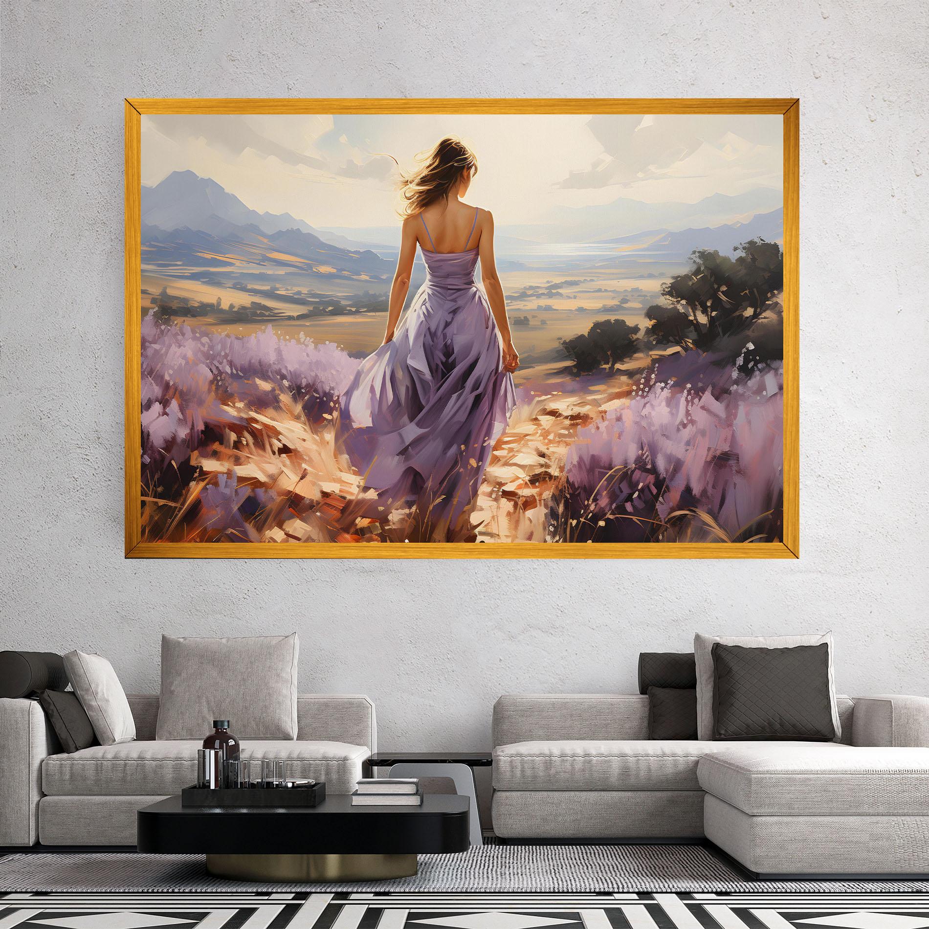 Vászonkép Purple Dress Woman mockup 2