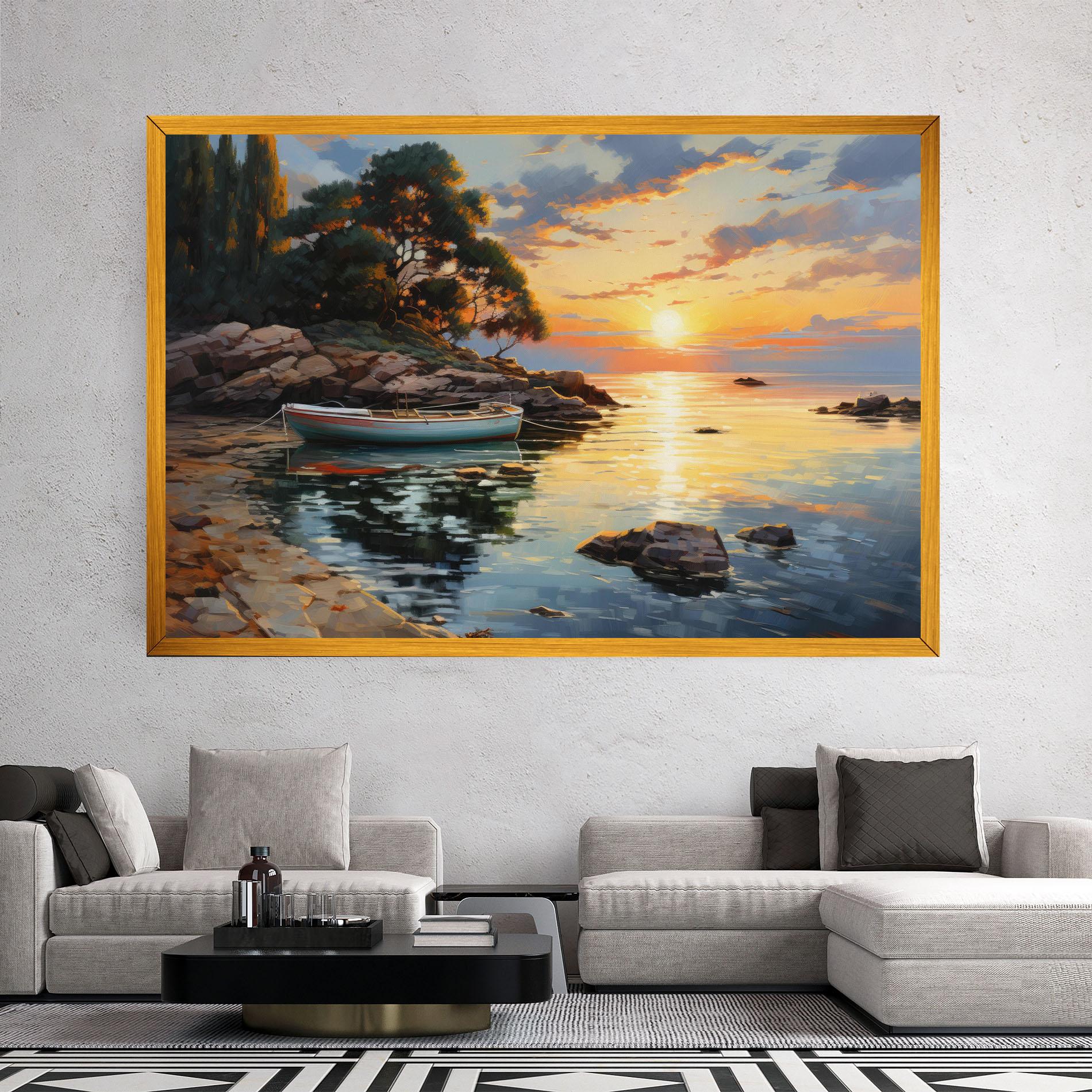 Vászonkép Sunset Sea Art mockup 2