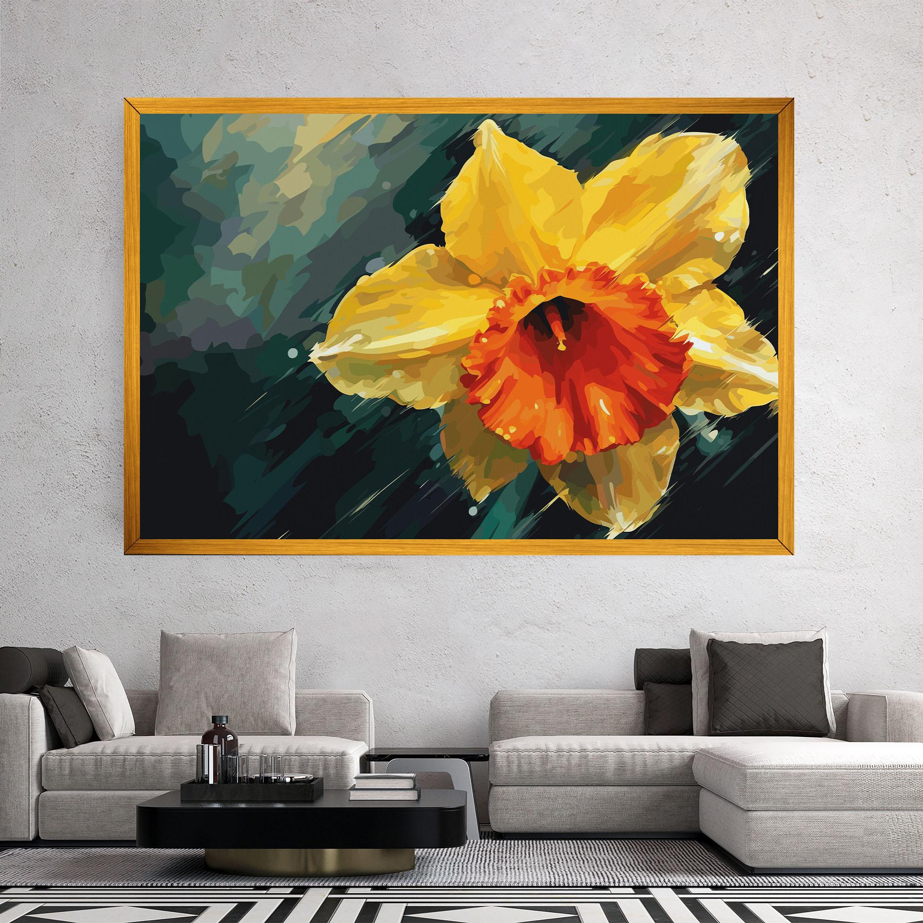 Vászonkép Yellow Flower Art mockup 2