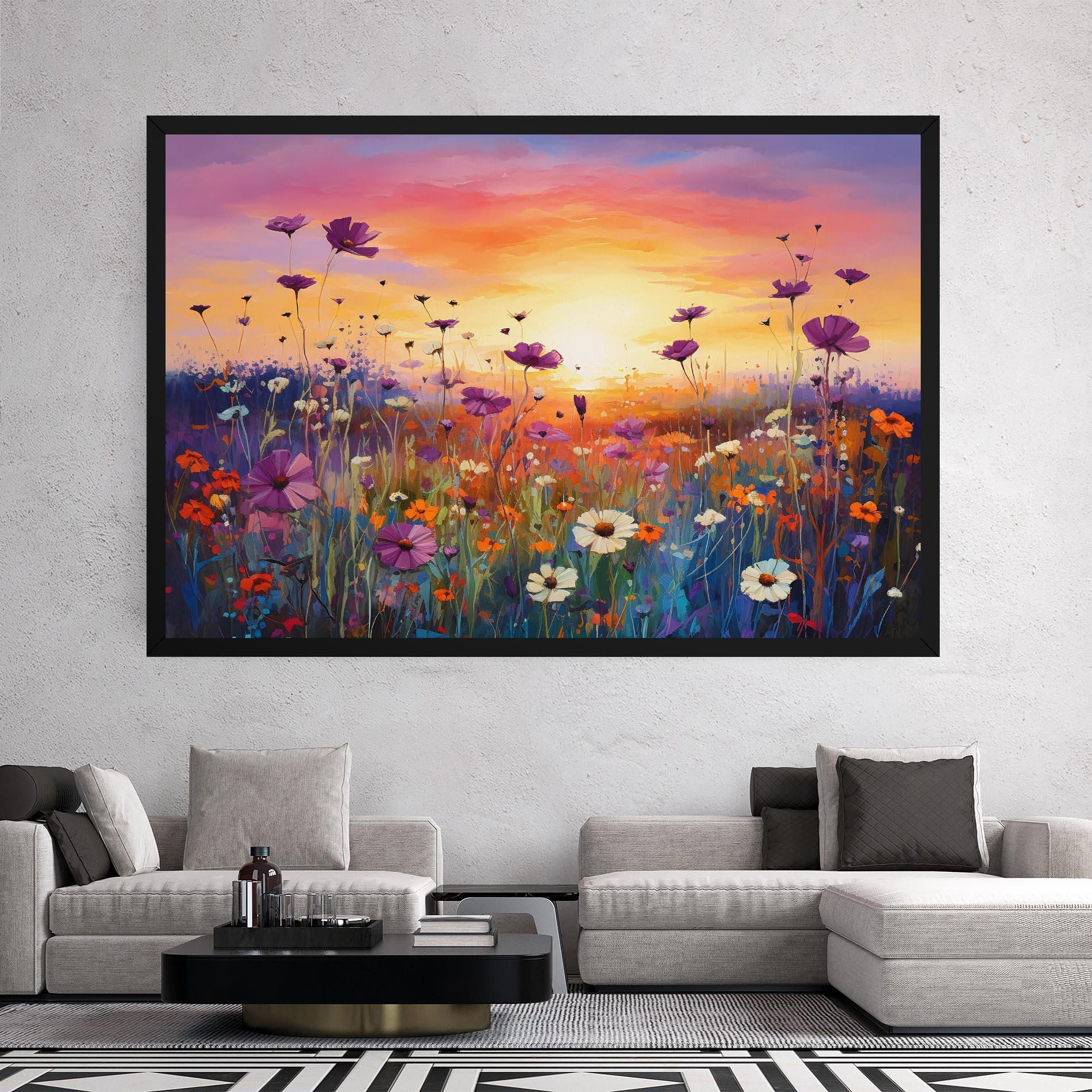 Vászonkép Dreamy Field Flowers mockup 2