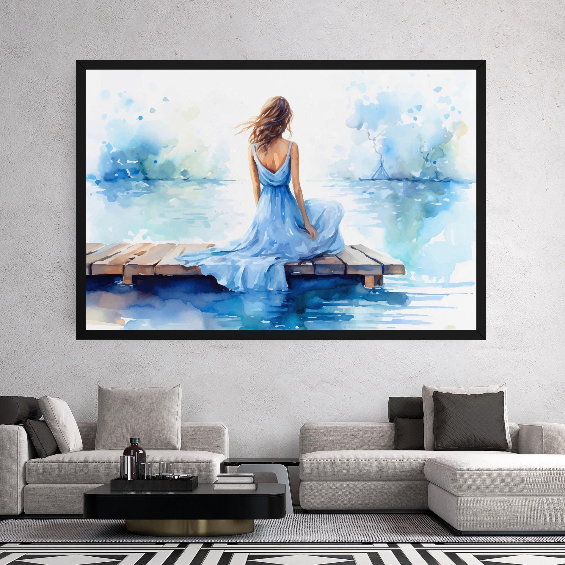 Lake Blue Woman mockup 2