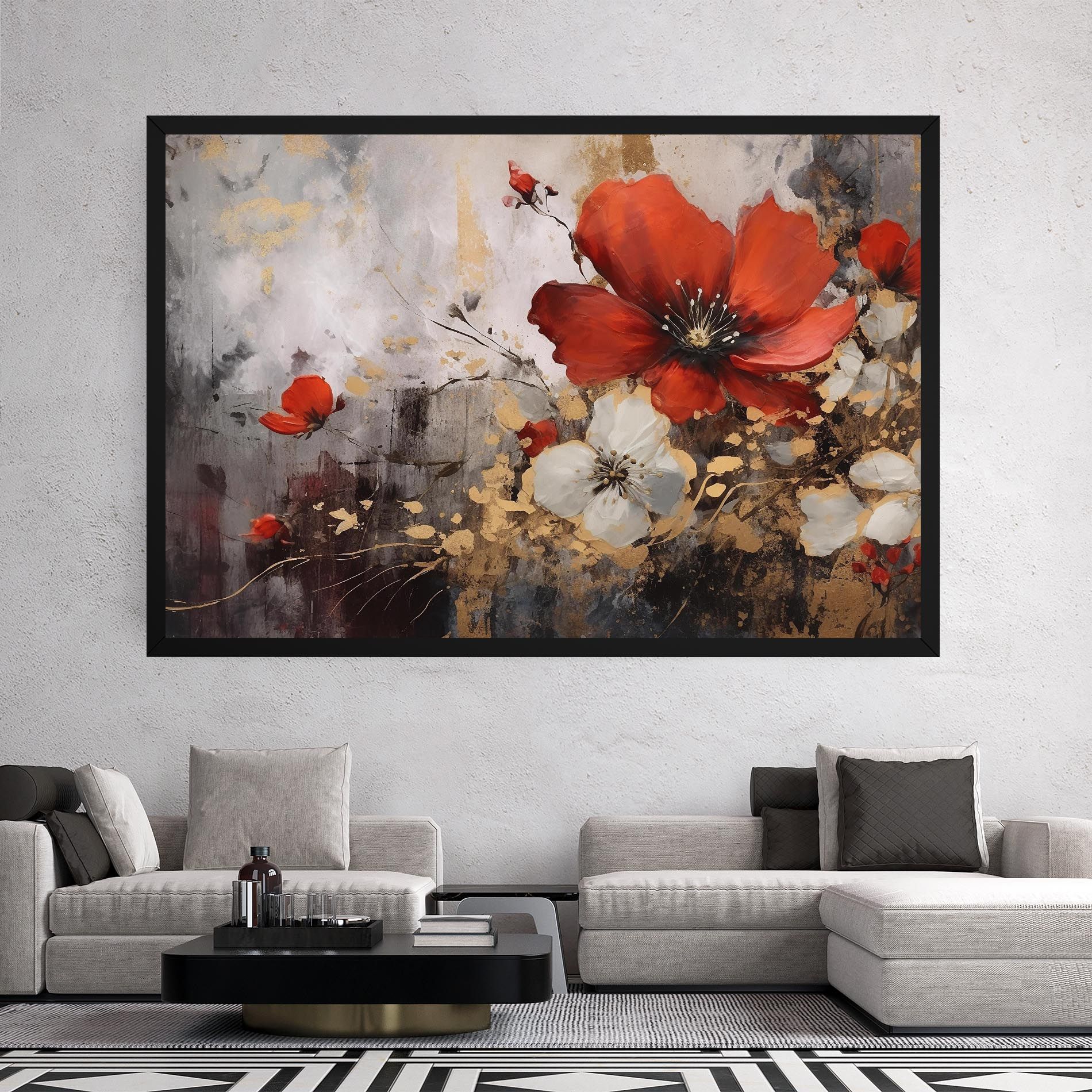 Red Poppy Painting mockup 2