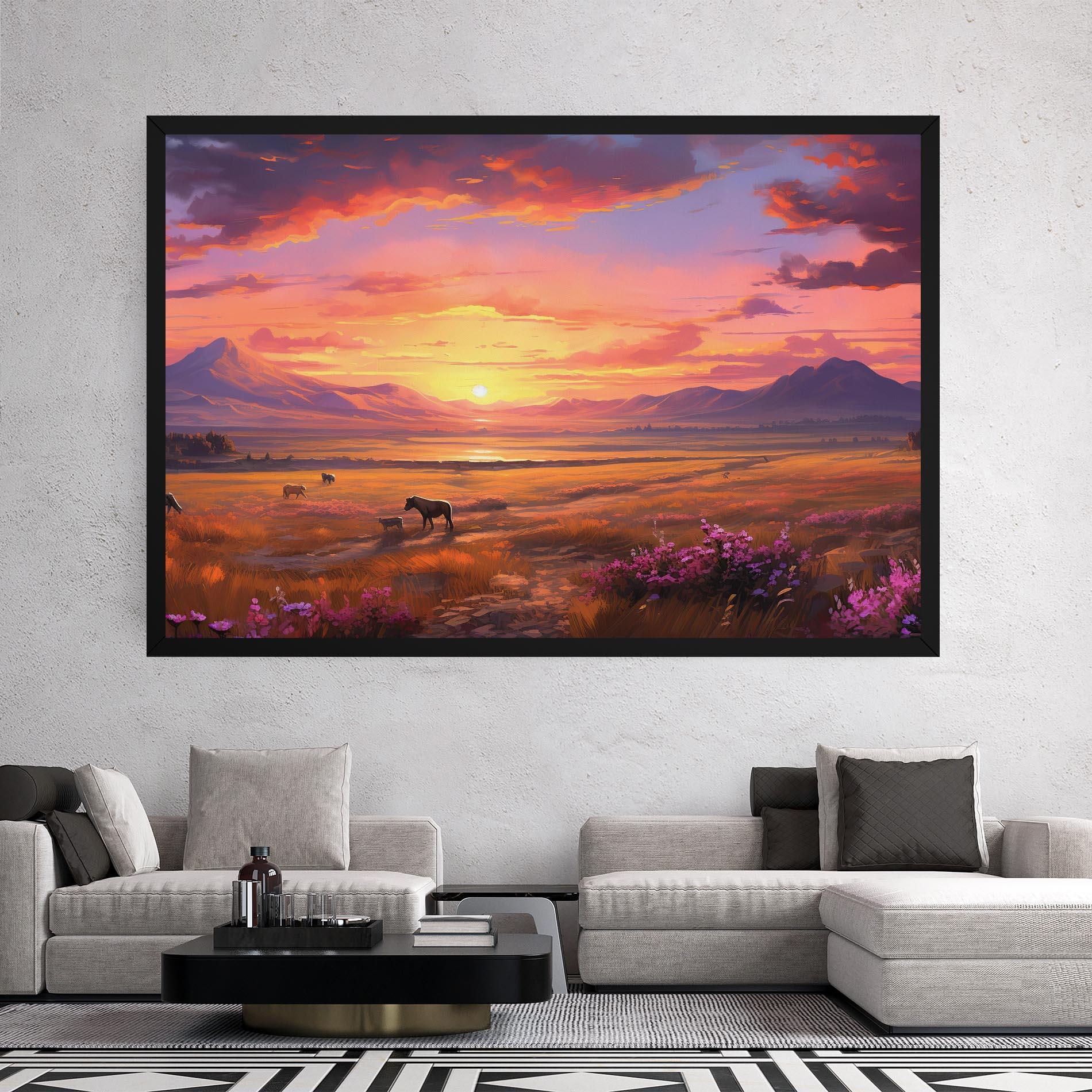 Vászonkép Wild Horses Art mockup 2