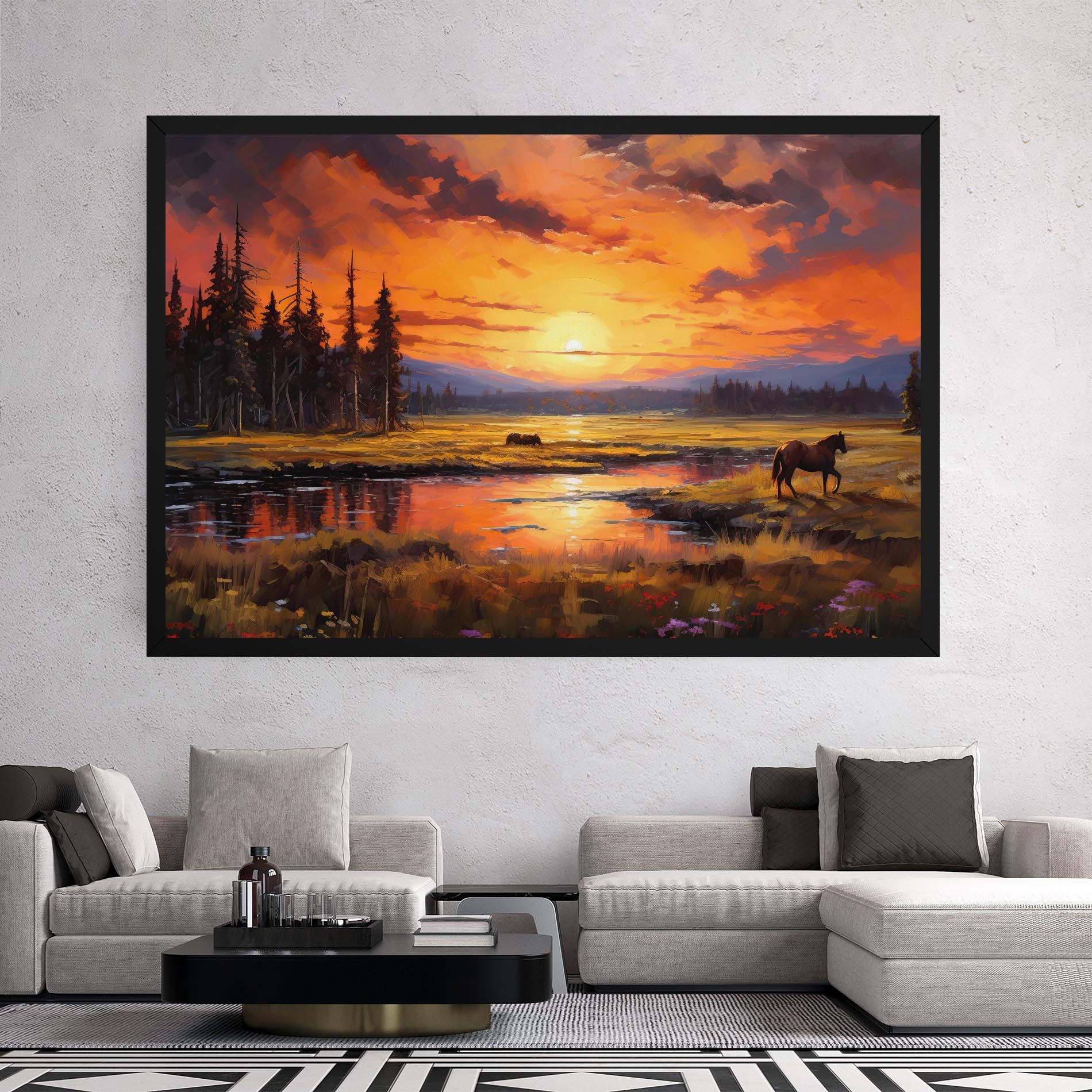 Wild Horses Painting mockup 2