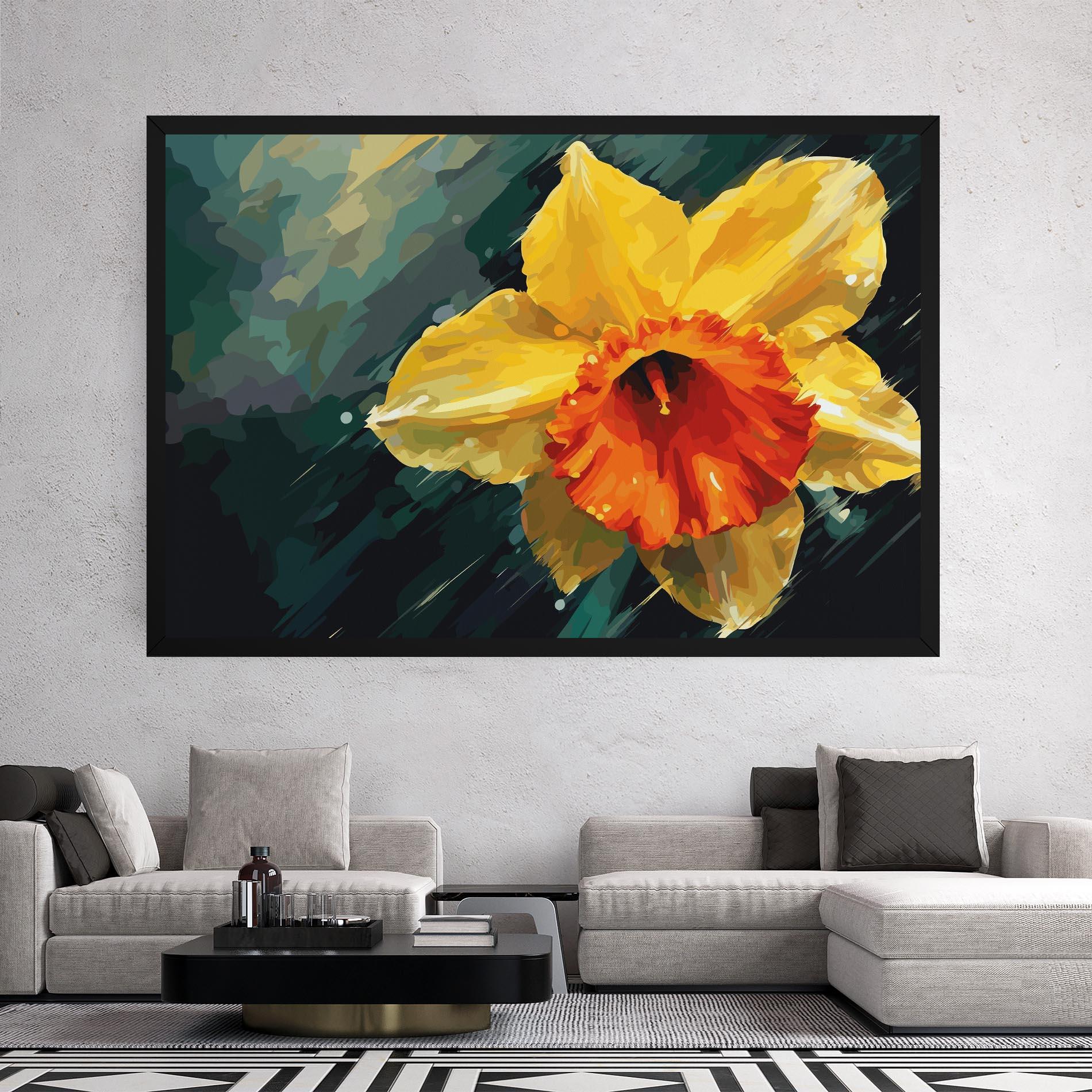 Vászonkép Yellow Flower Art mockup 2