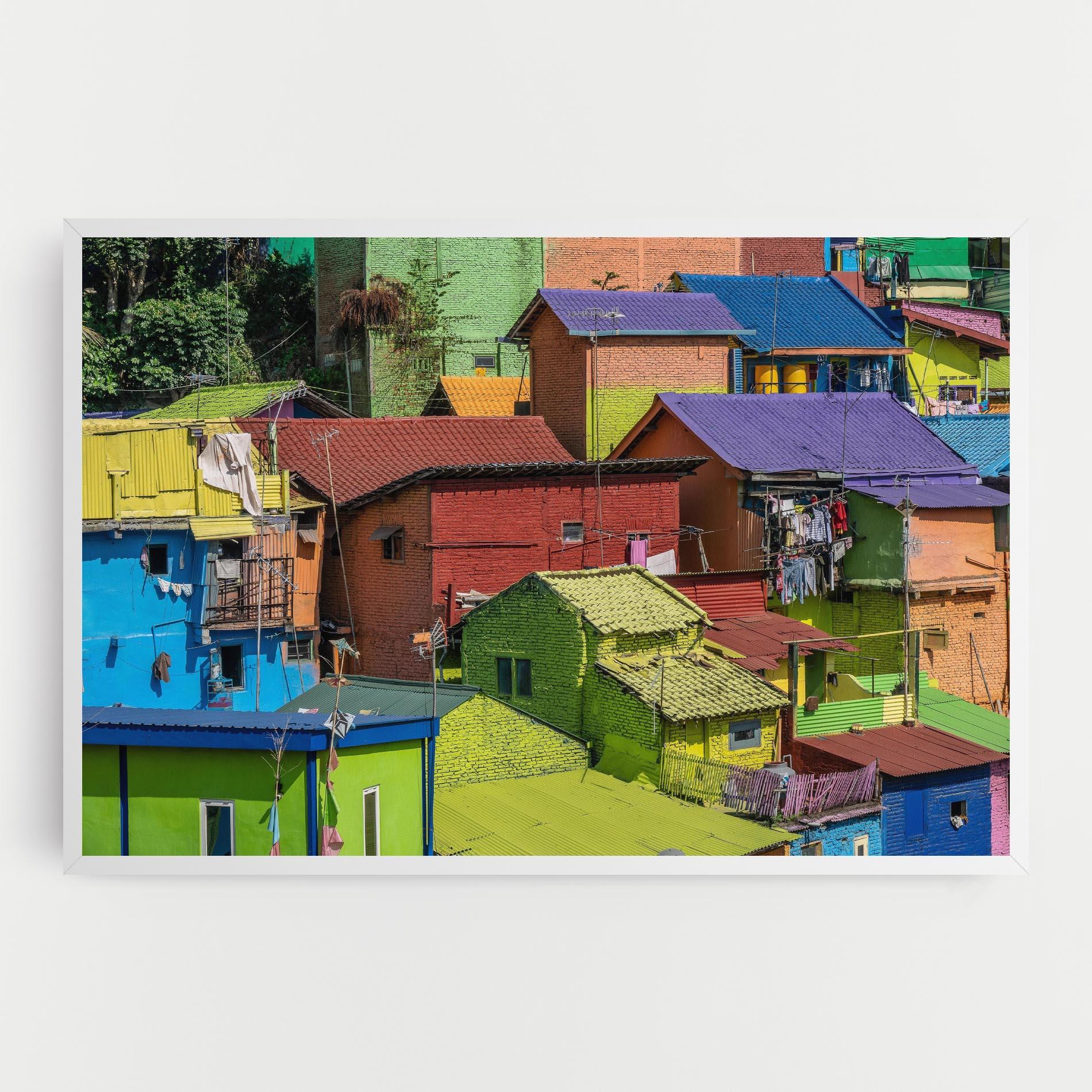 Vászonkép Colorful Small Houses mockup 0
