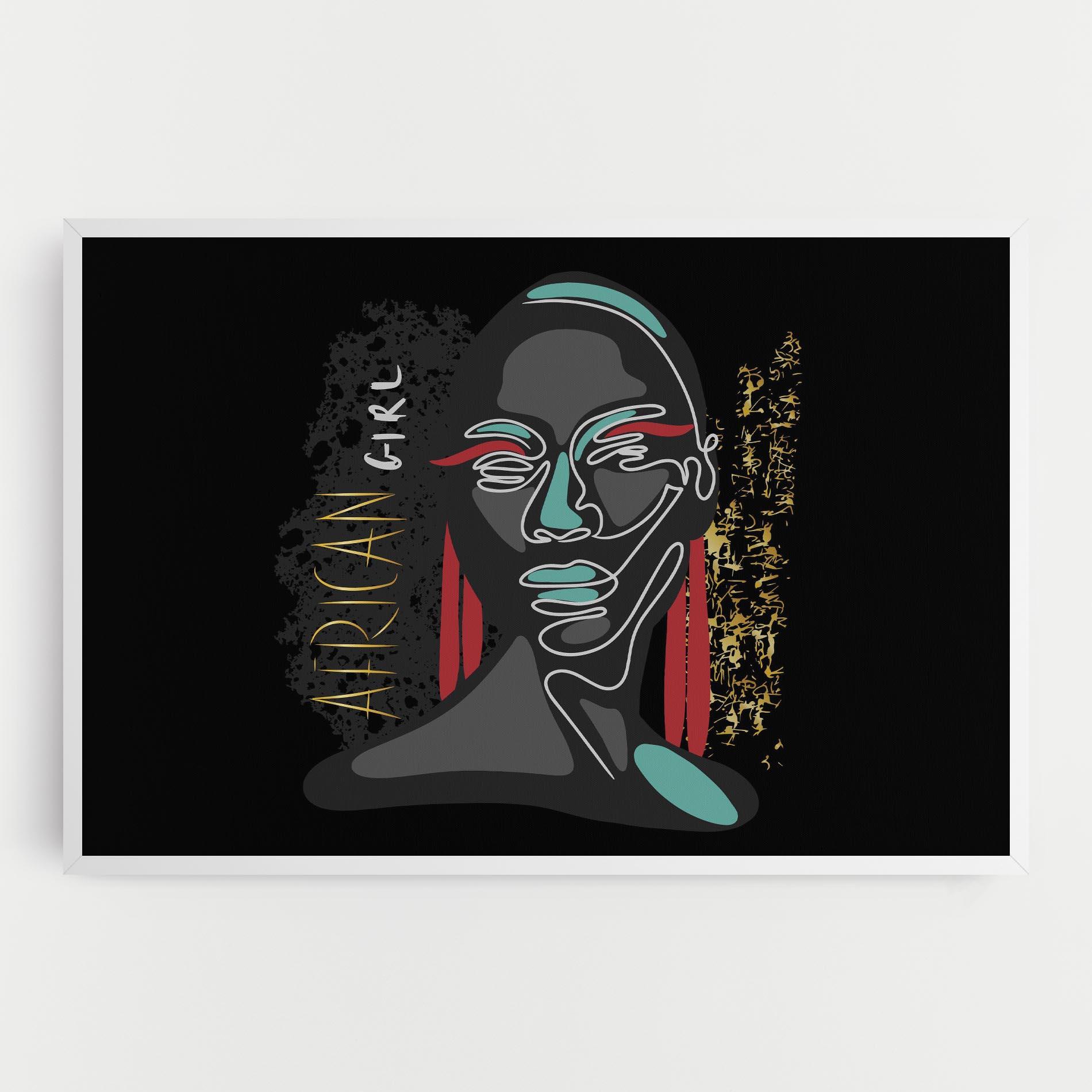 Vászonkép Gold African Girl mockup 0