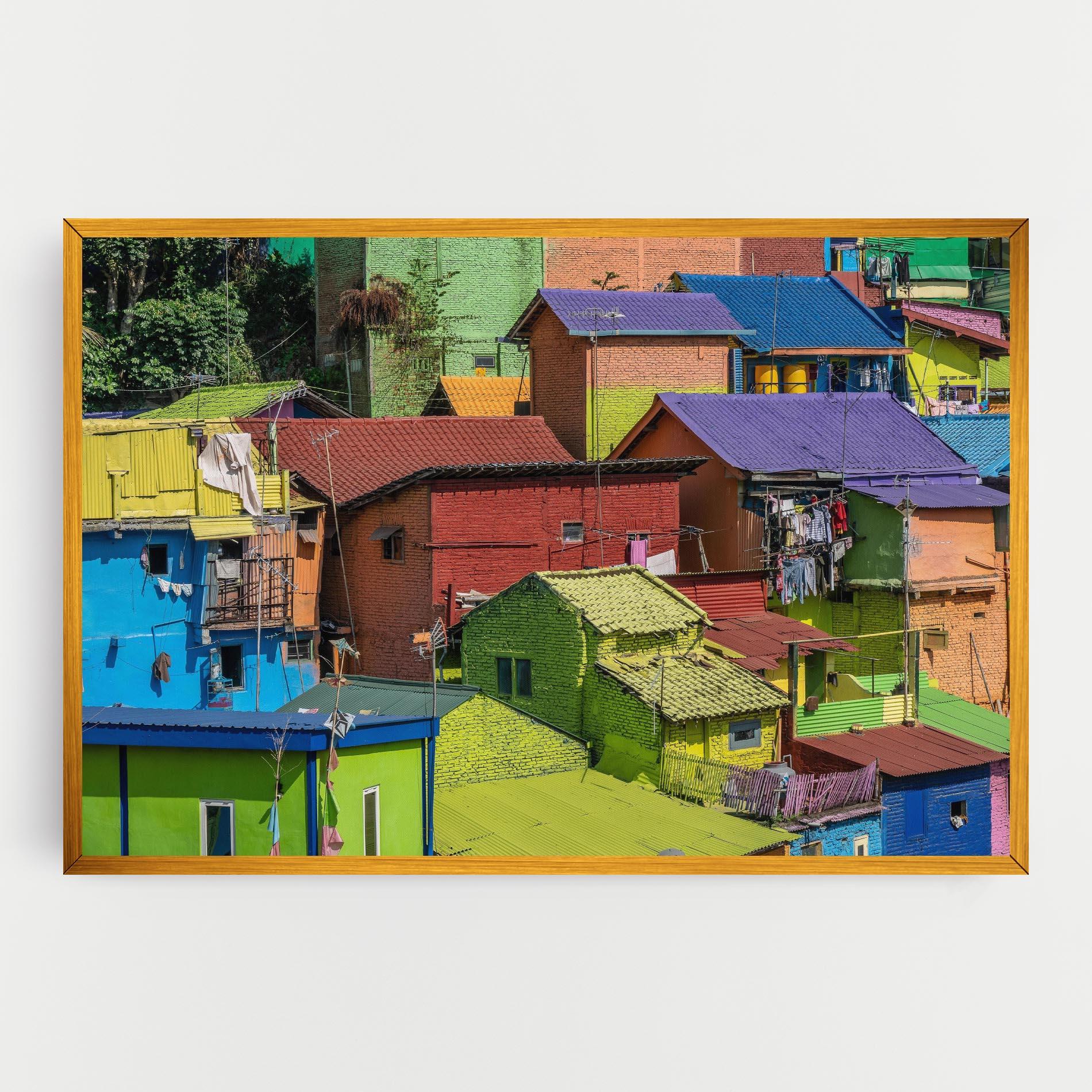Vászonkép Colorful Small Houses mockup 0