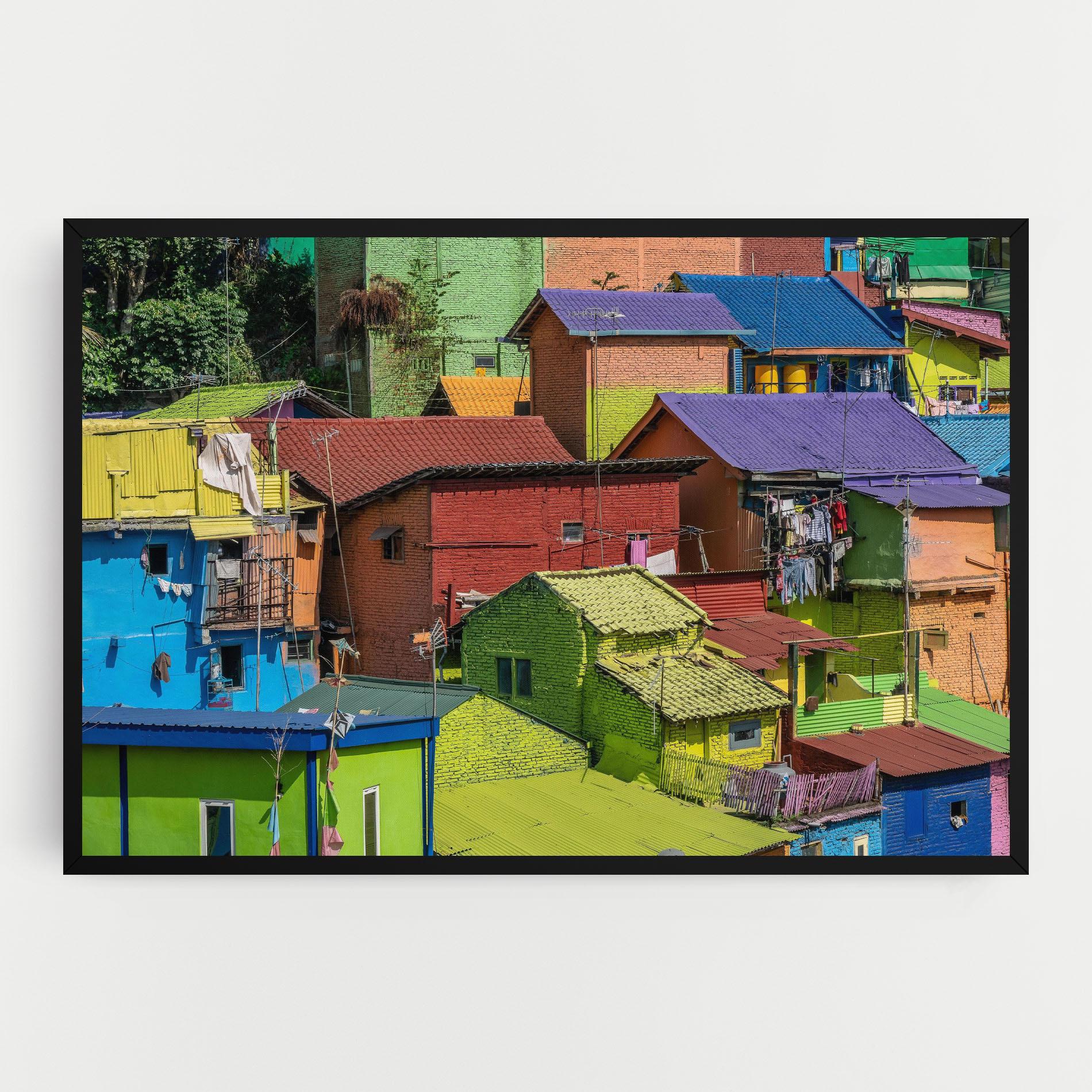 Vászonkép Colorful Small Houses mockup 0