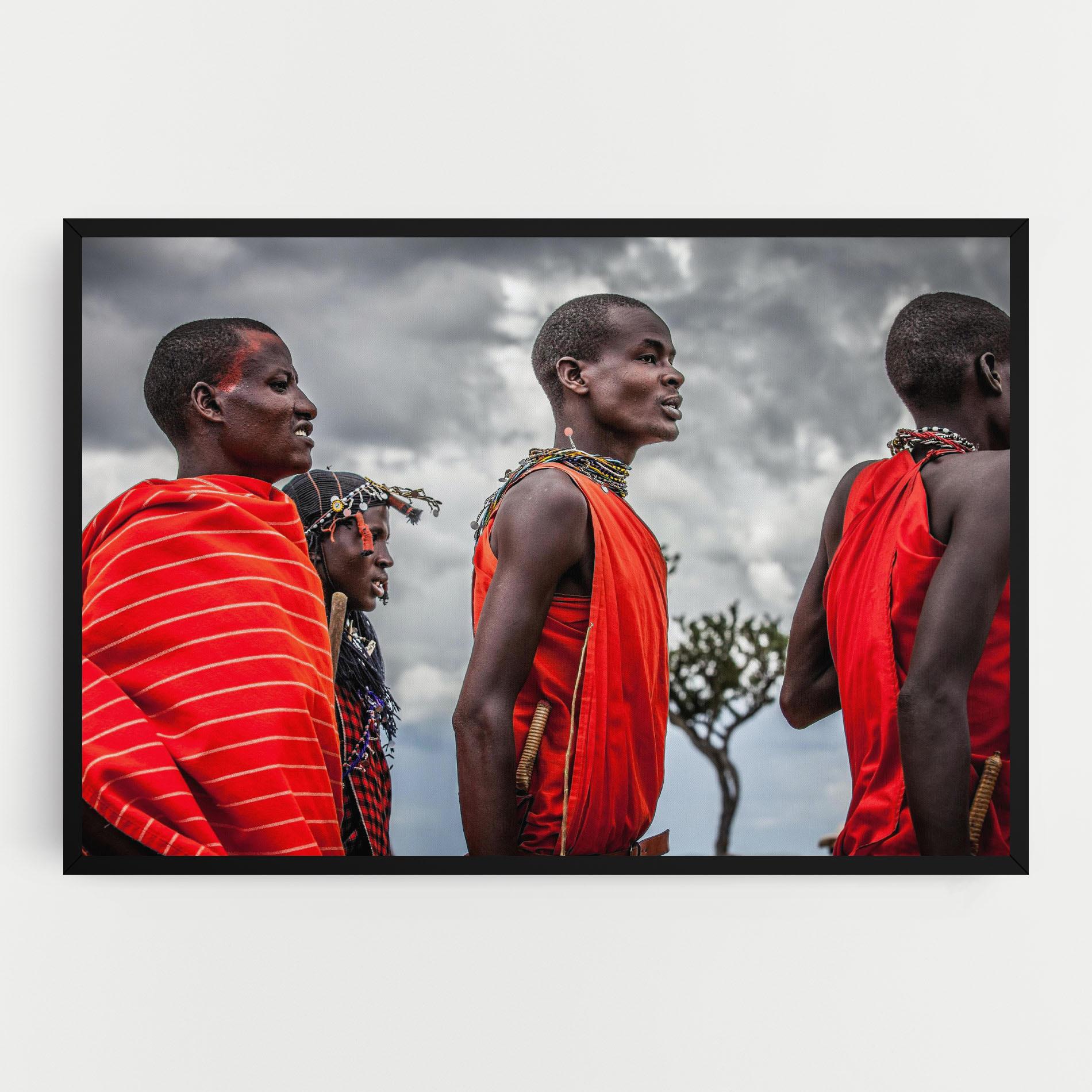 Vászonkép Red African Clothes mockup 0