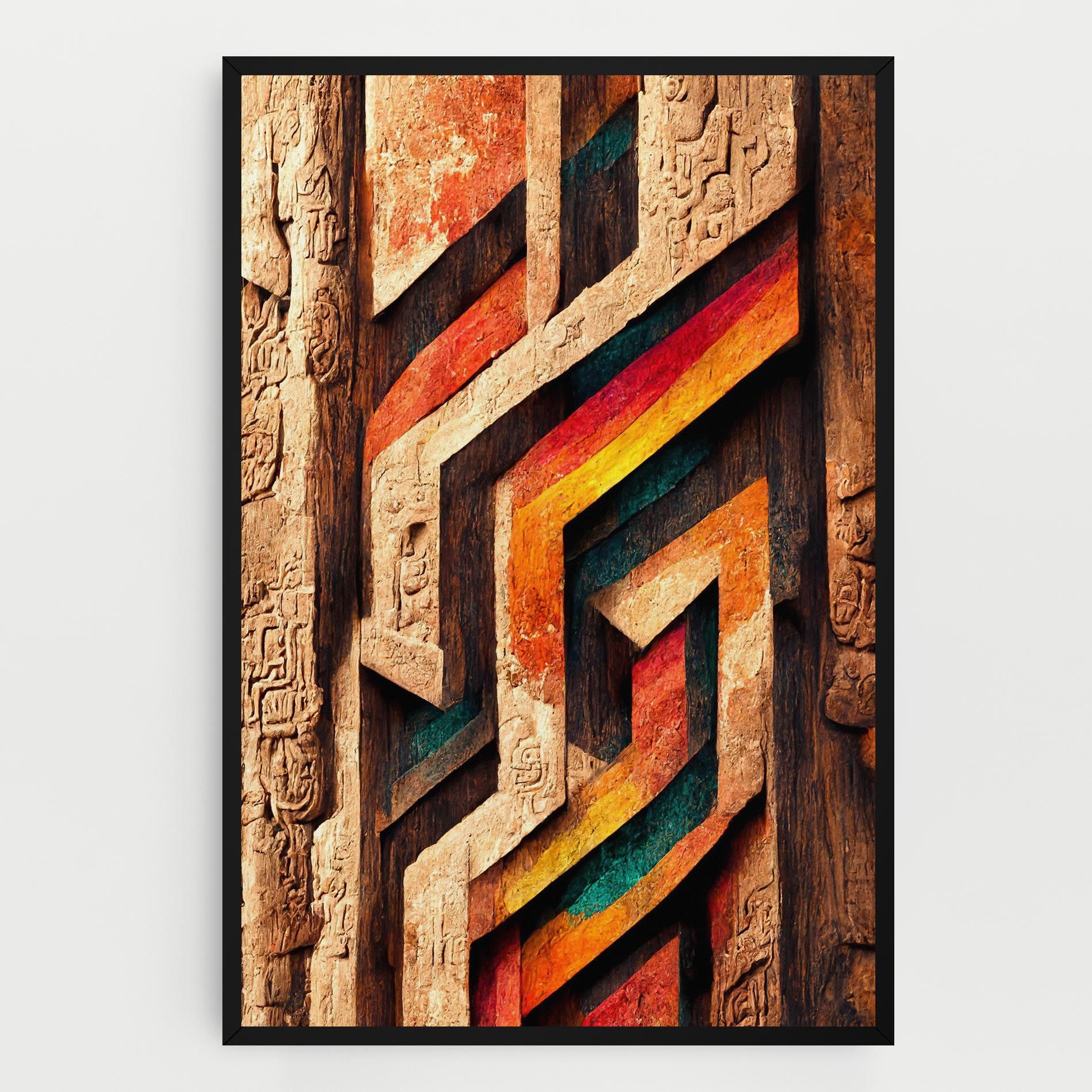 Mayan Style Wood mockup 0